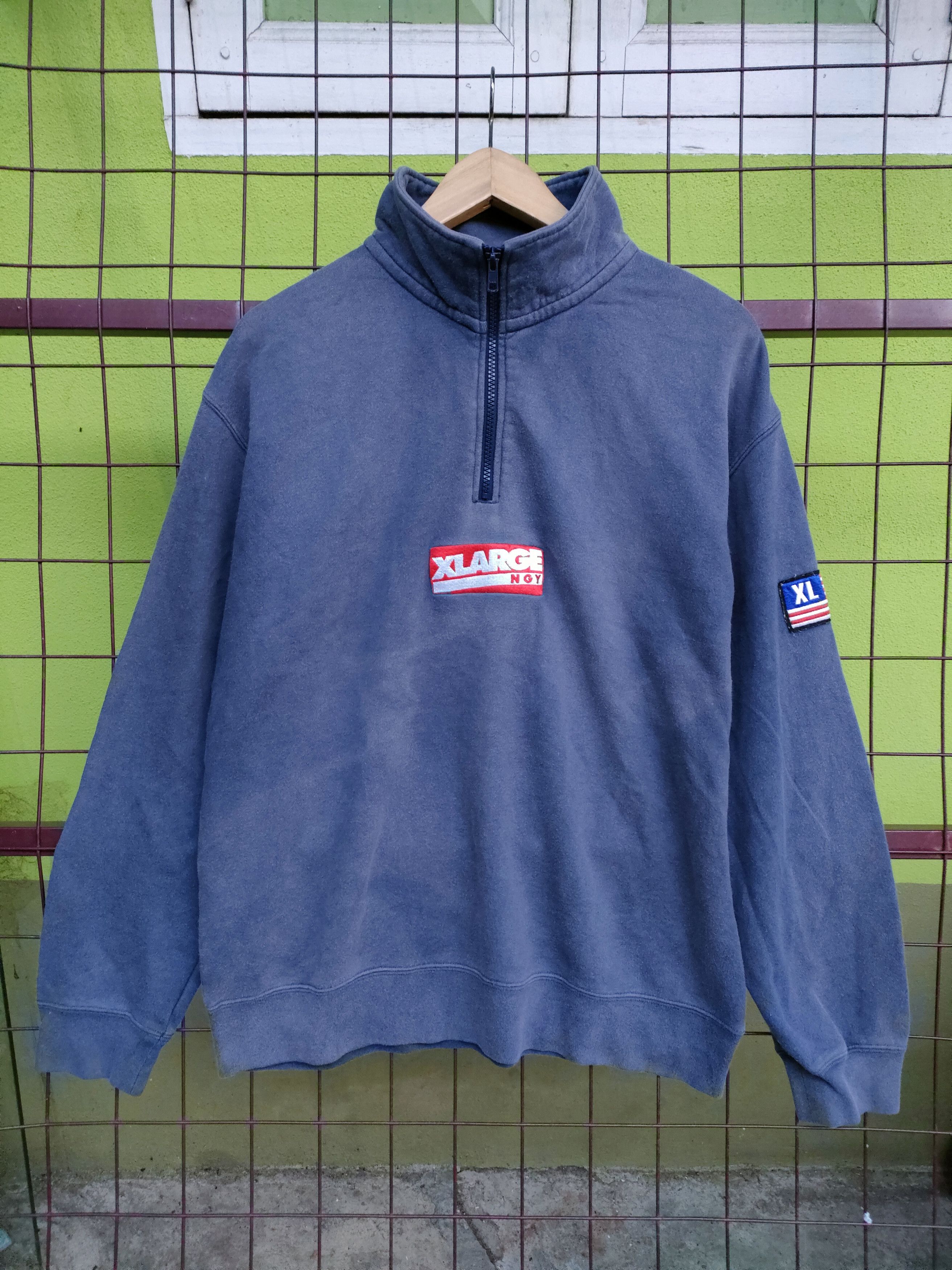 Xlarge X-Large Half Zipper Box Logo Size US M / EU 48-50 / 2 - 1 Thumbnail