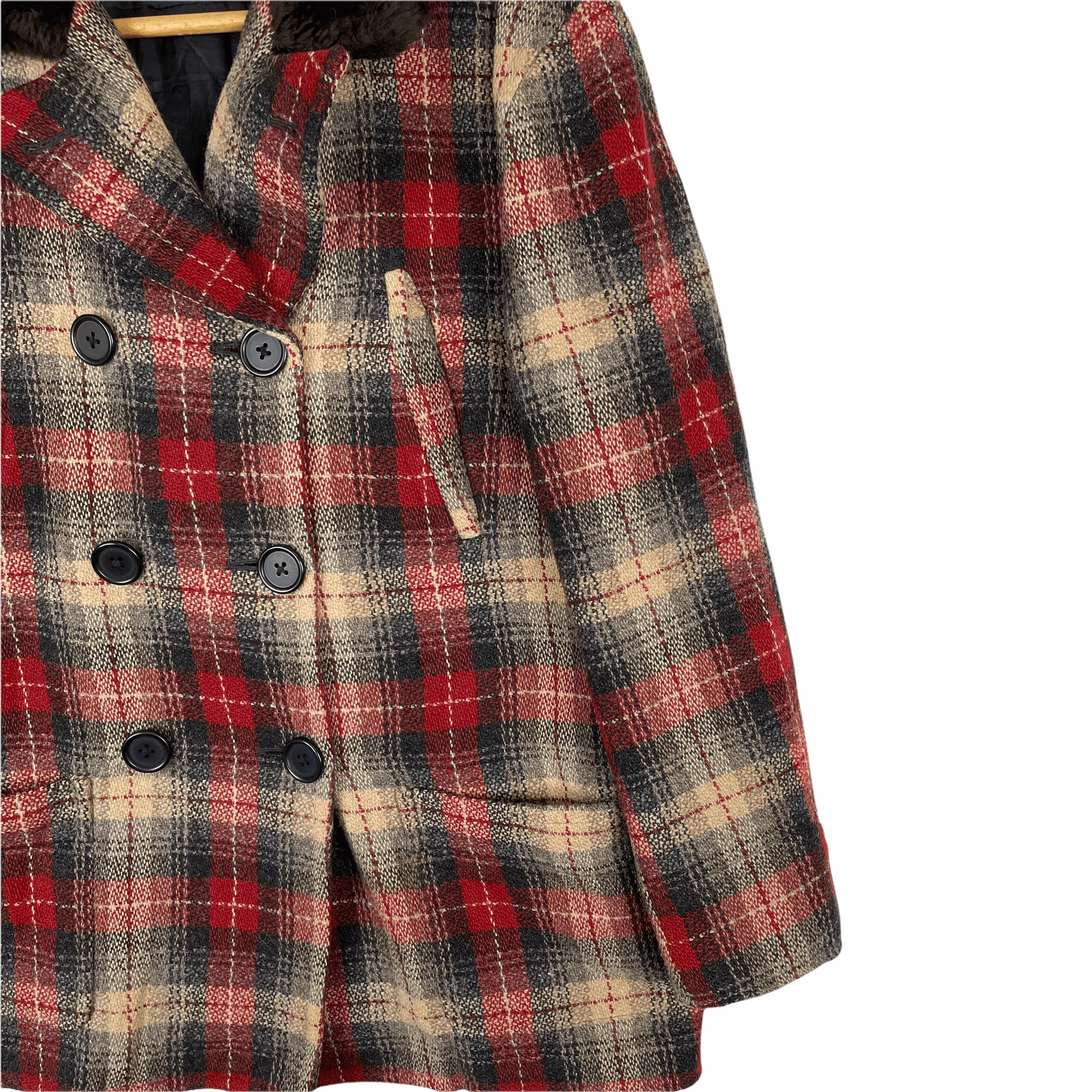 Ralph Lauren Vintage Y2K RALPH LAUREN Tartan Check Wool Coat Jacket Size US M / EU 48-50 / 2 - 4 Thumbnail