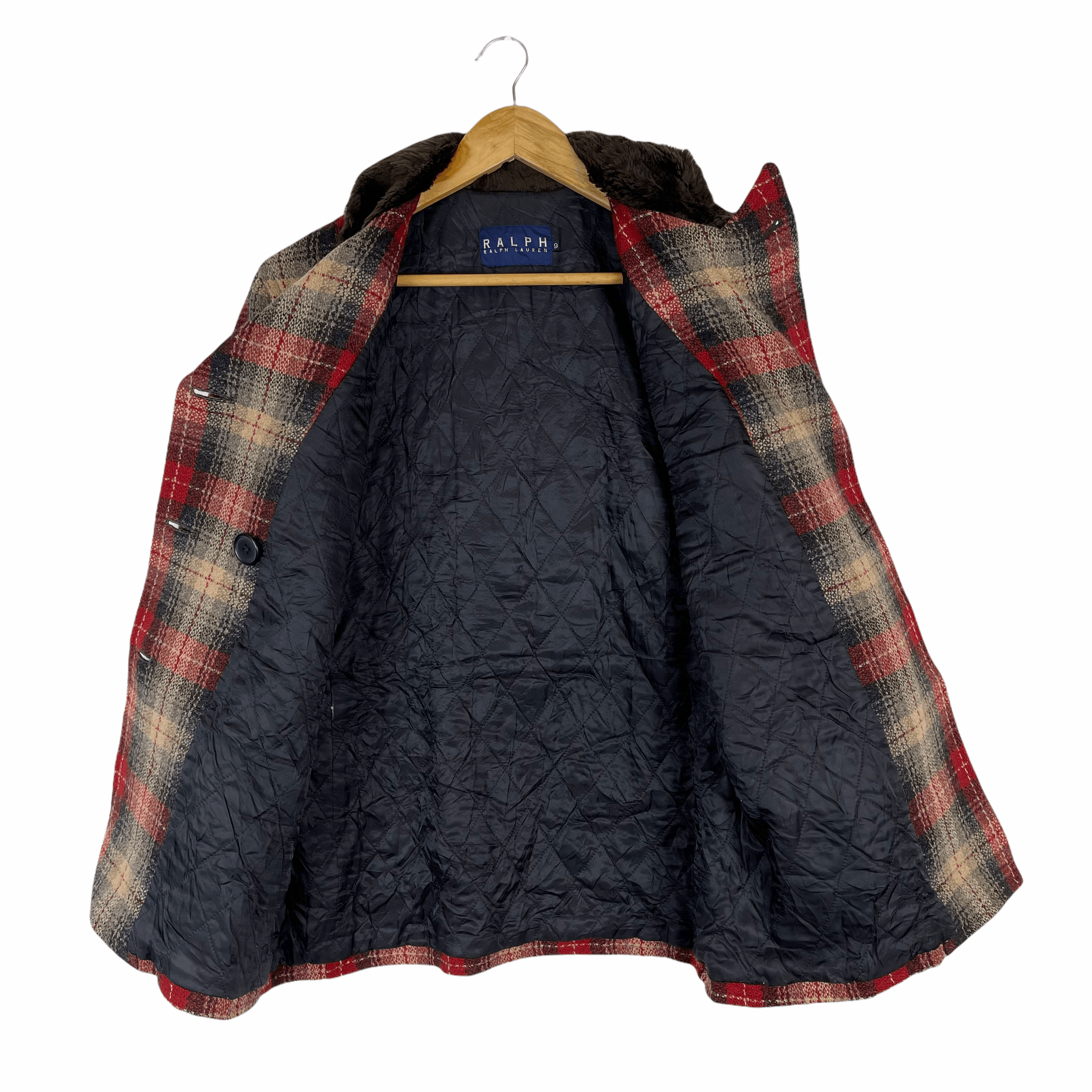 Ralph Lauren Vintage Y2K RALPH LAUREN Tartan Check Wool Coat Jacket Size US M / EU 48-50 / 2 - 5 Thumbnail