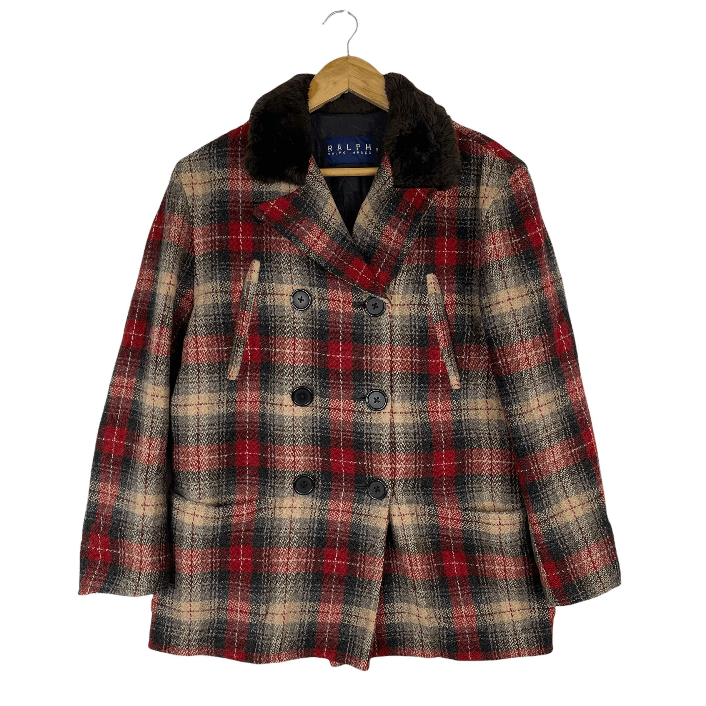 Ralph Lauren Vintage Y2K RALPH LAUREN Tartan Check Wool Coat Jacket Size US M / EU 48-50 / 2 - 1 Thumbnail