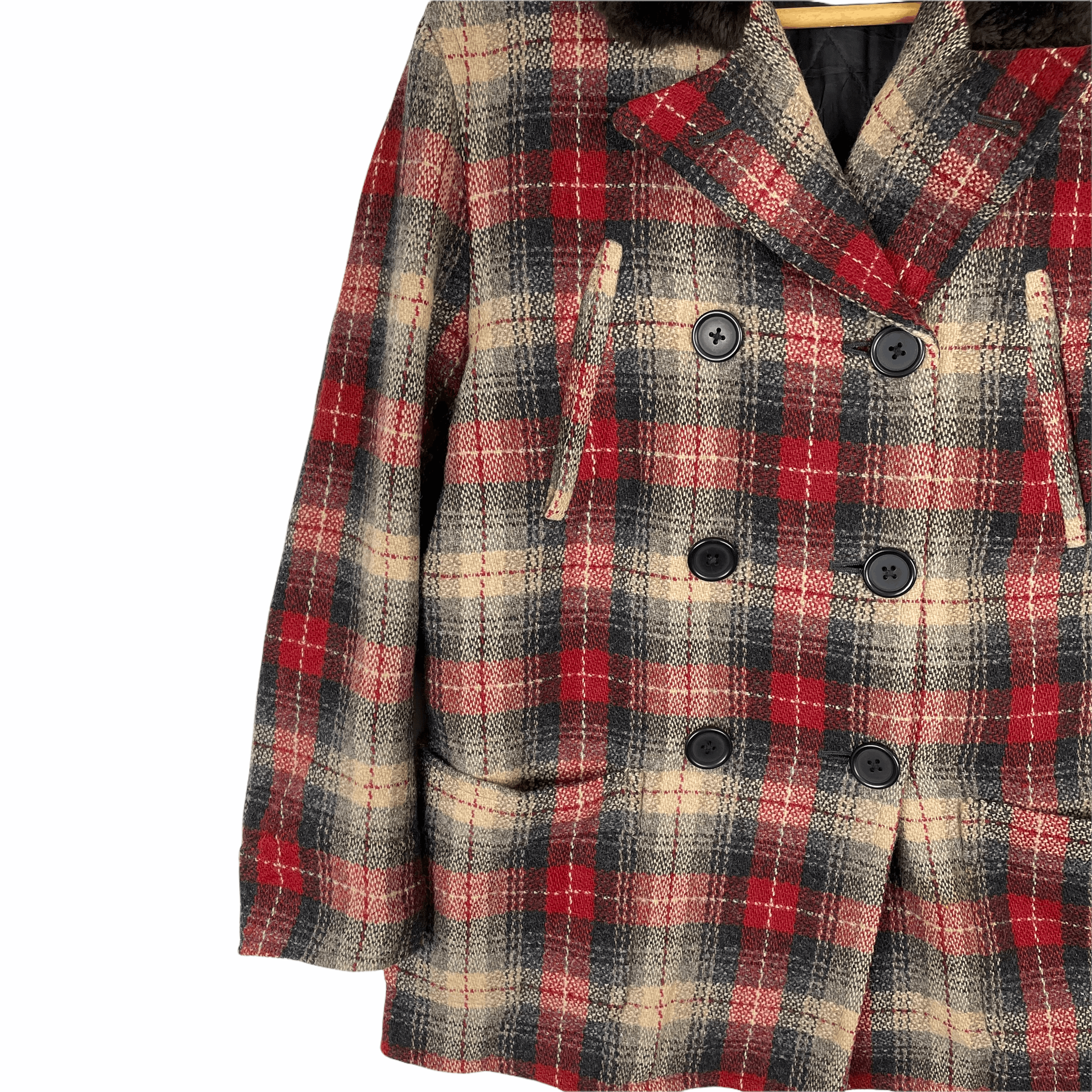 Ralph Lauren Vintage Y2K RALPH LAUREN Tartan Check Wool Coat Jacket Size US M / EU 48-50 / 2 - 3 Thumbnail