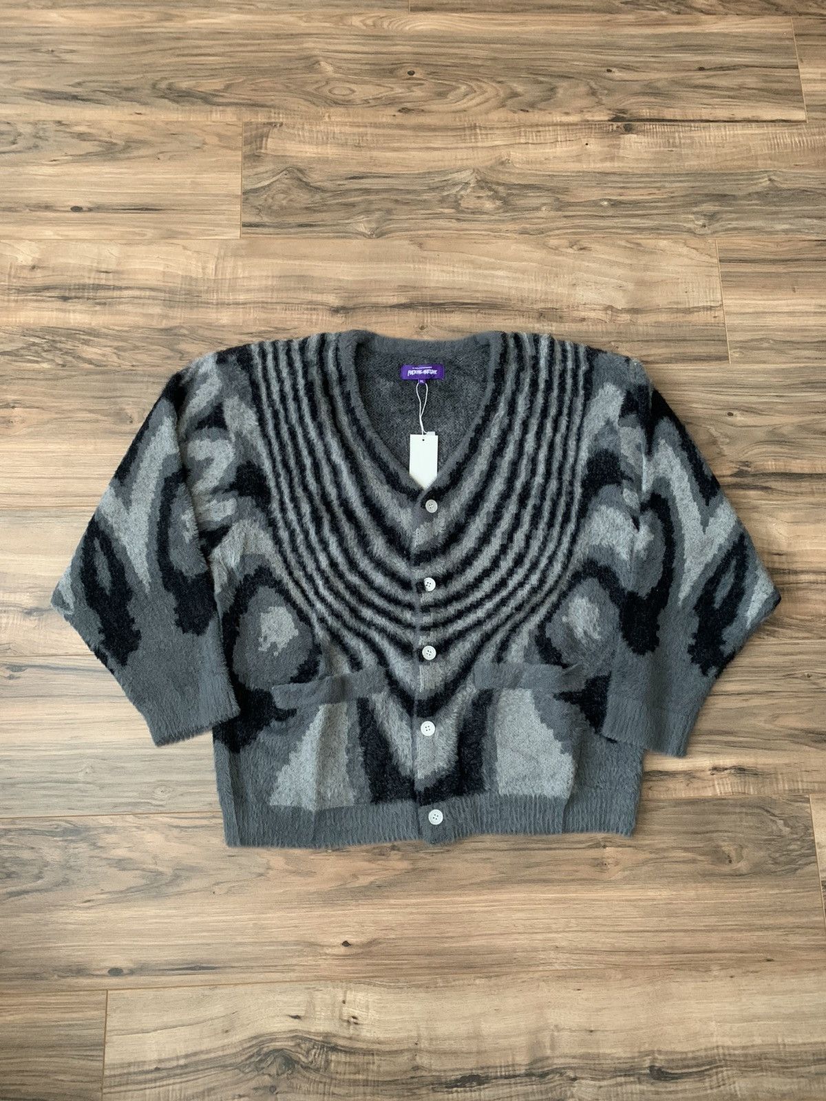 image of Fucking Awesome Acid Hairy Cardigan in Black, Men's (Size XL)