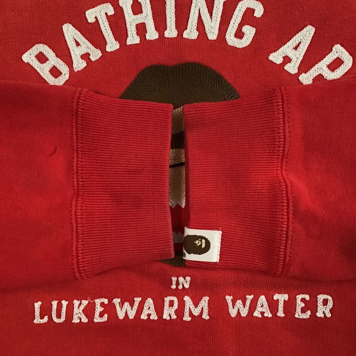 Bape BAPE APE HEAD embroidery logo sweat shirt red Size S / US 4 / IT 40 - 6 Thumbnail
