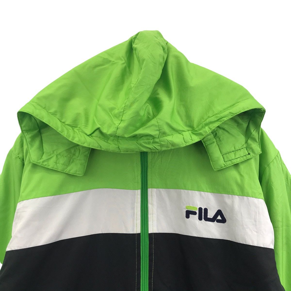 Fila FILA ITALY Moda Nella Stripes Sport Green Hooded Jacket Size US M / EU 48-50 / 2 - 2 Thumbnail