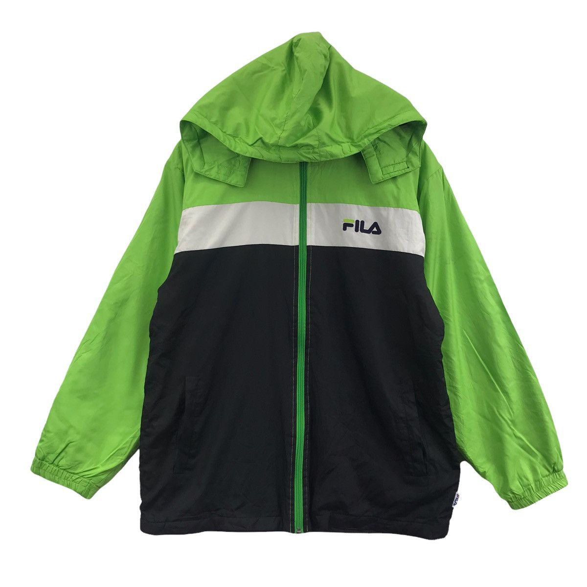 Fila FILA ITALY Moda Nella Stripes Sport Green Hooded Jacket Size US M / EU 48-50 / 2 - 1 Thumbnail