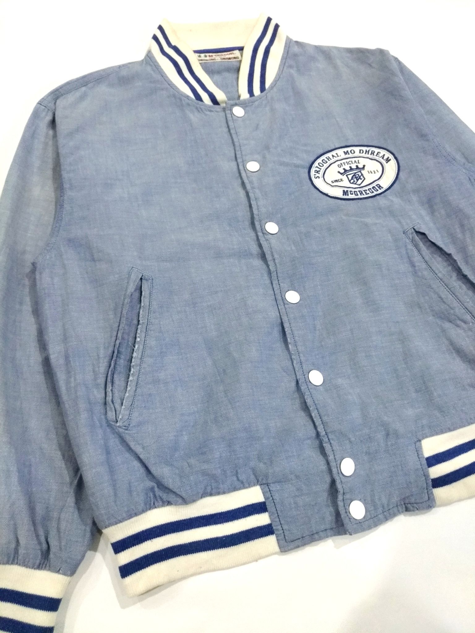 Designer × McGregor × Vintage RARE! VTG MCGREGOR "S'RIOGHAL MO DHREAM" VARSITY JACKET Size US M / EU 48-50 / 2 - 3 Thumbnail