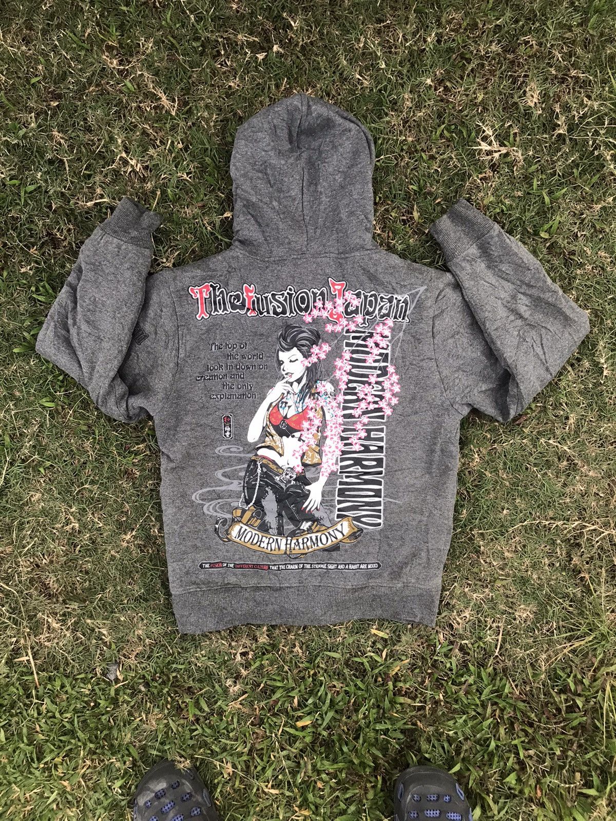 Japanese Brand The fusion japan printed zipper hoodie by bullet noise Size US M / EU 48-50 / 2 - 2 Thumbnail