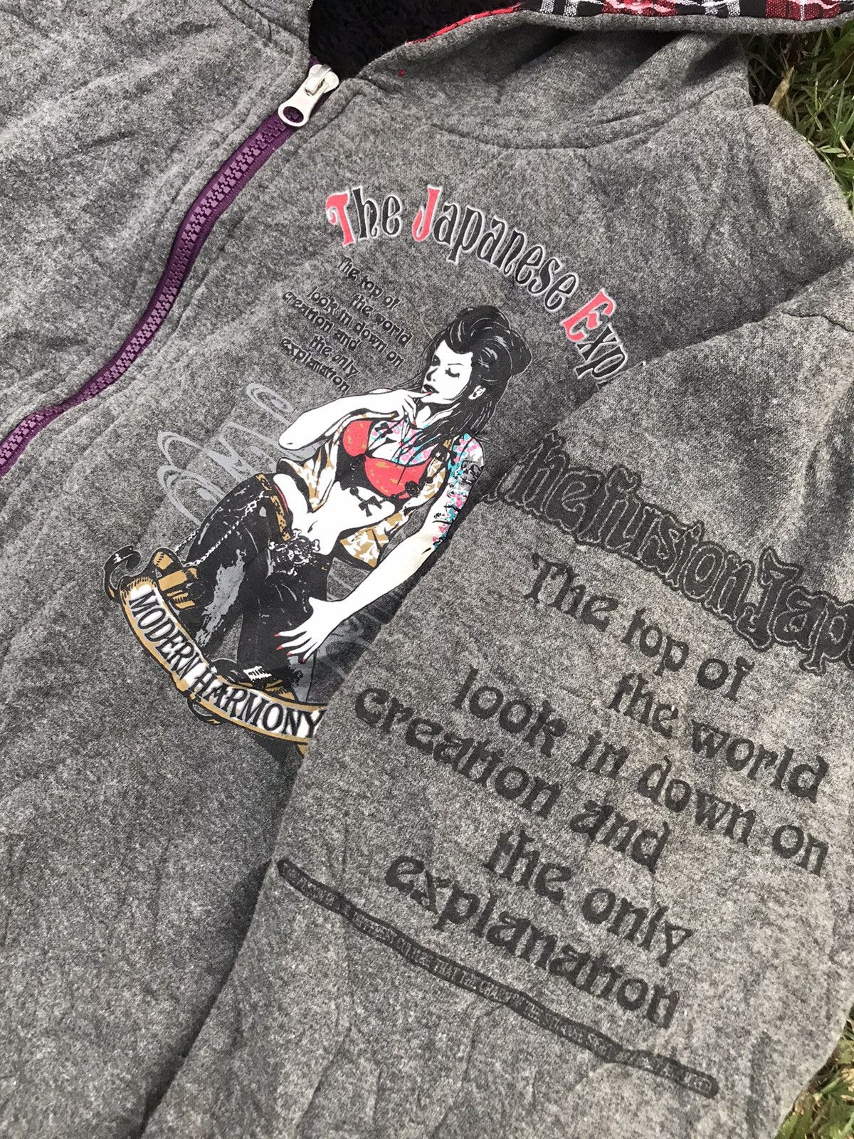 Japanese Brand The fusion japan printed zipper hoodie by bullet noise Size US M / EU 48-50 / 2 - 5 Thumbnail