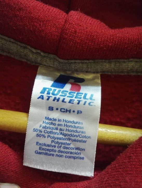🔥Rare🔥 90's Eagle Pride Team Russell Hoodie Red Colour