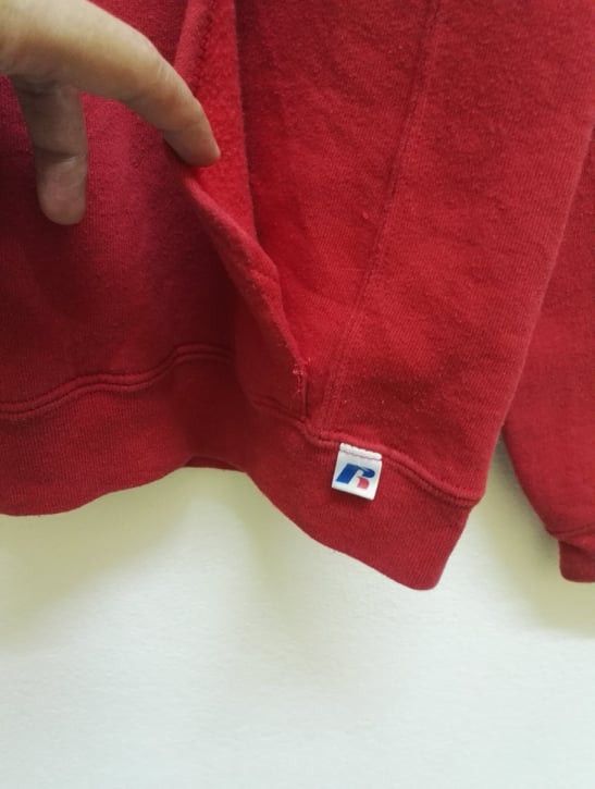 🔥Rare🔥 90's Eagle Pride Team Russell Hoodie Red Colour