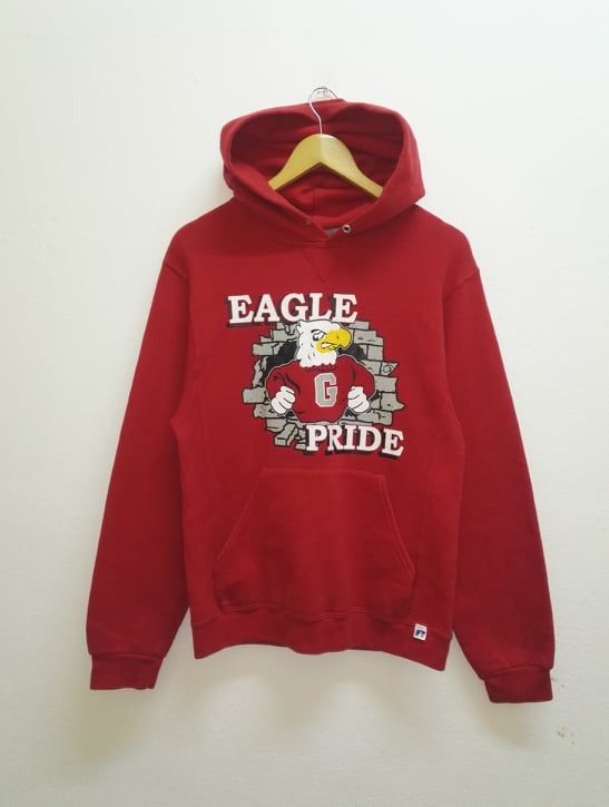 🔥Rare🔥 90's Eagle Pride Team Russell Hoodie Red Colour