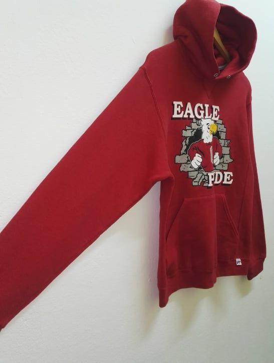 🔥Rare🔥 90's Eagle Pride Team Russell Hoodie Red Colour