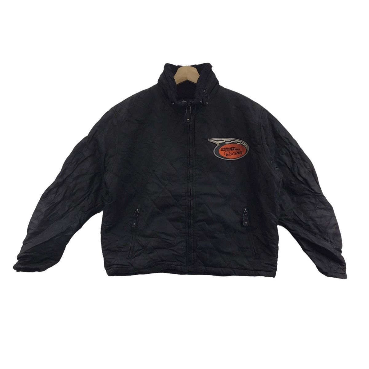 Harley Davidson HARLEY DAVIDSON Motorcycle Quilted Black Bomber Jacket Bike Size US M / EU 48-50 / 2 - 1 Thumbnail