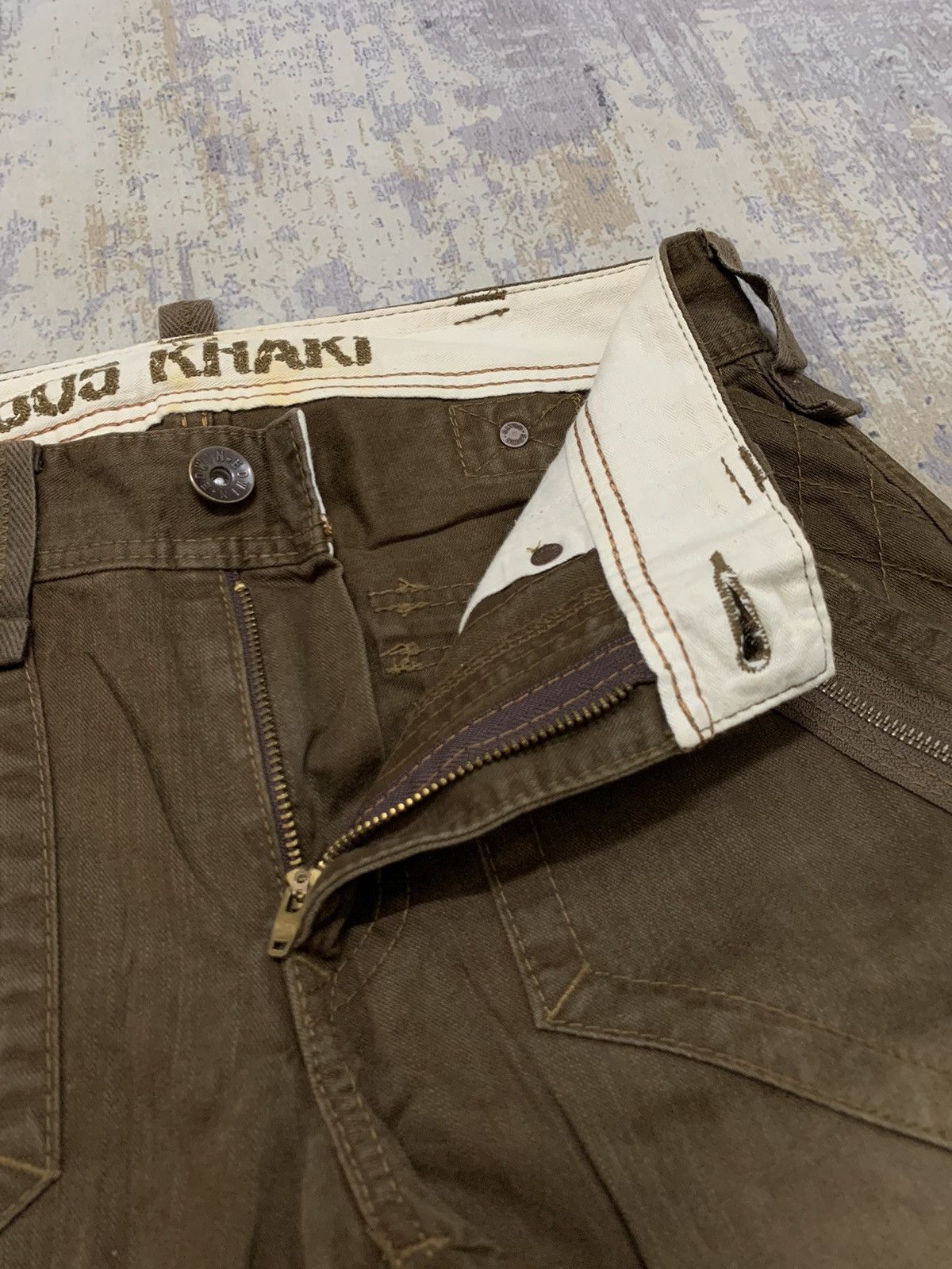 Japanese Brand Edwin 505 Baker Pants Khaki Cargo W32x29 Size US 32 / EU 48 - 4 Thumbnail