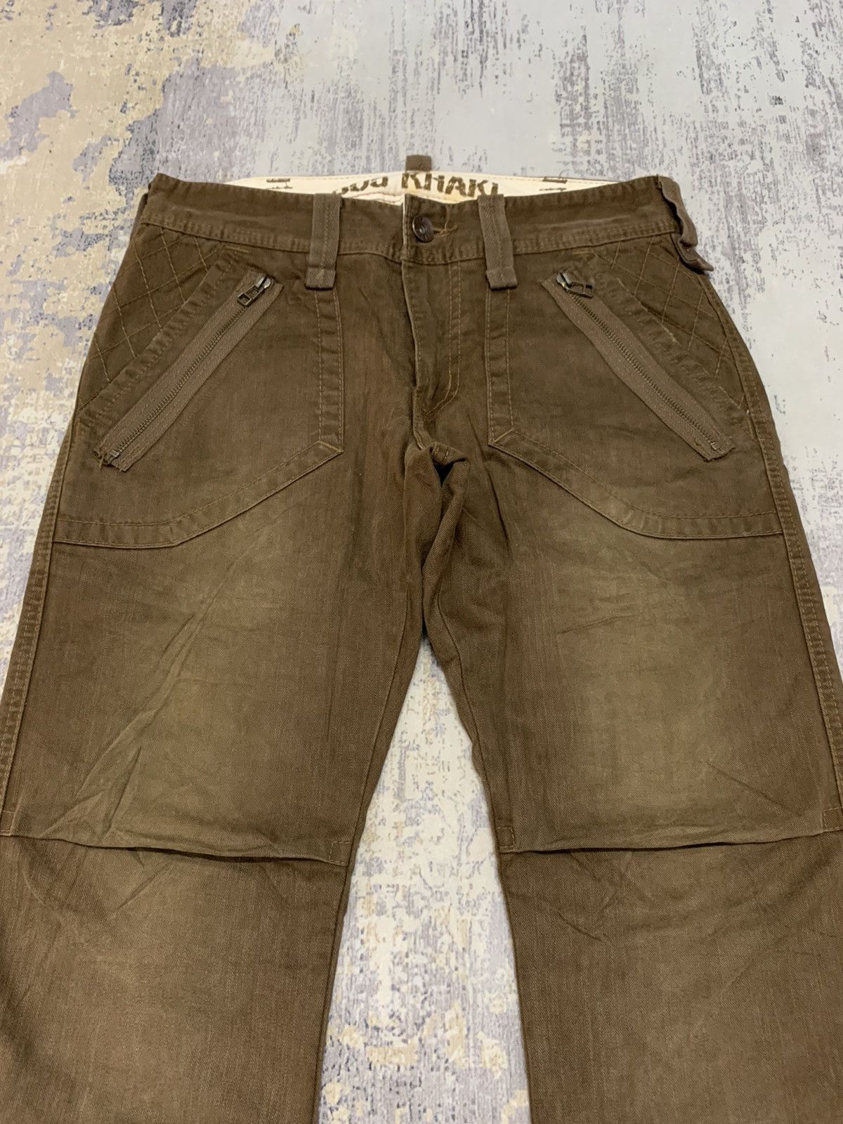Japanese Brand Edwin 505 Baker Pants Khaki Cargo W32x29 Size US 32 / EU 48 - 3 Thumbnail