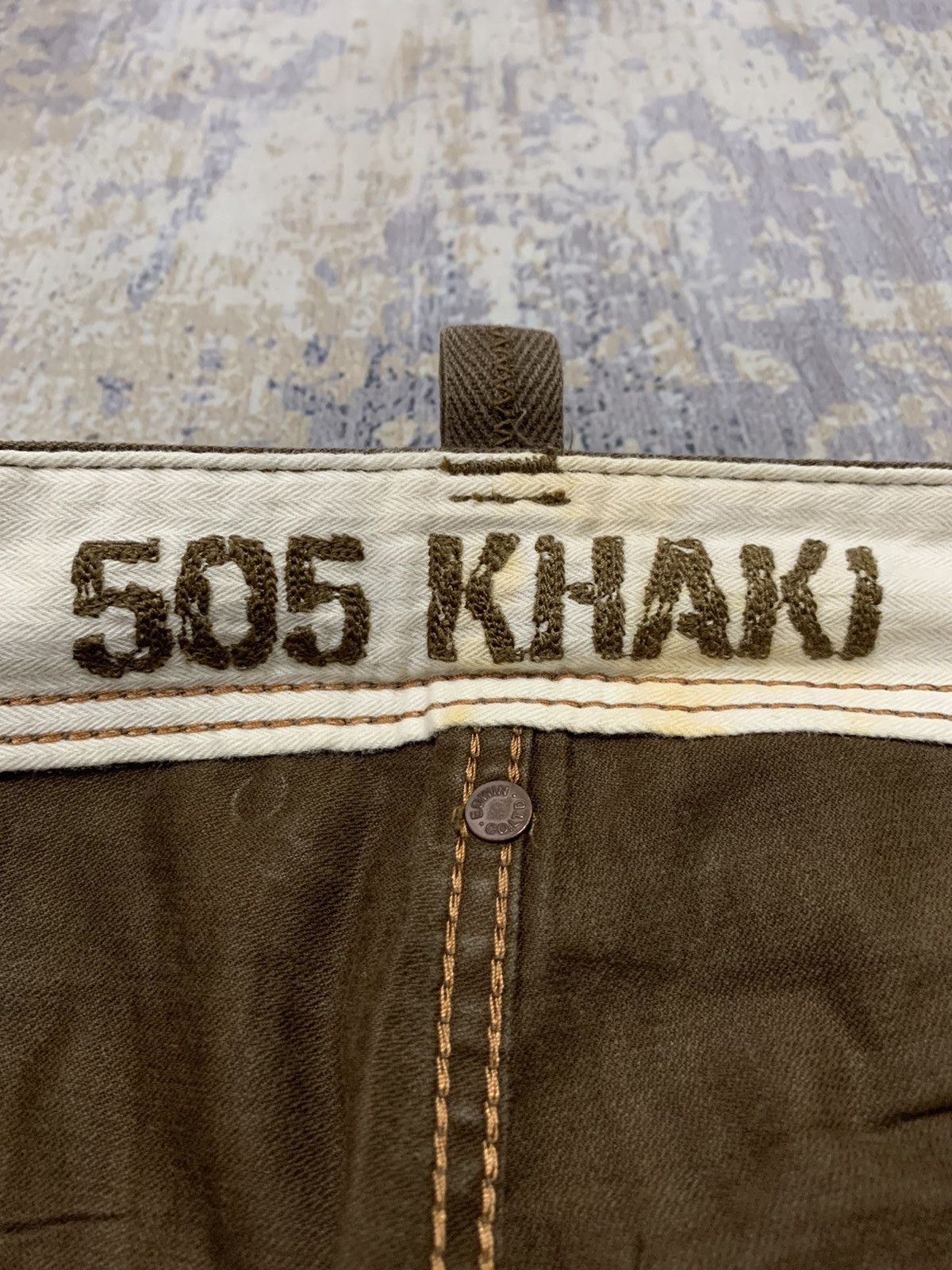 Japanese Brand Edwin 505 Baker Pants Khaki Cargo W32x29 Size US 32 / EU 48 - 12 Thumbnail