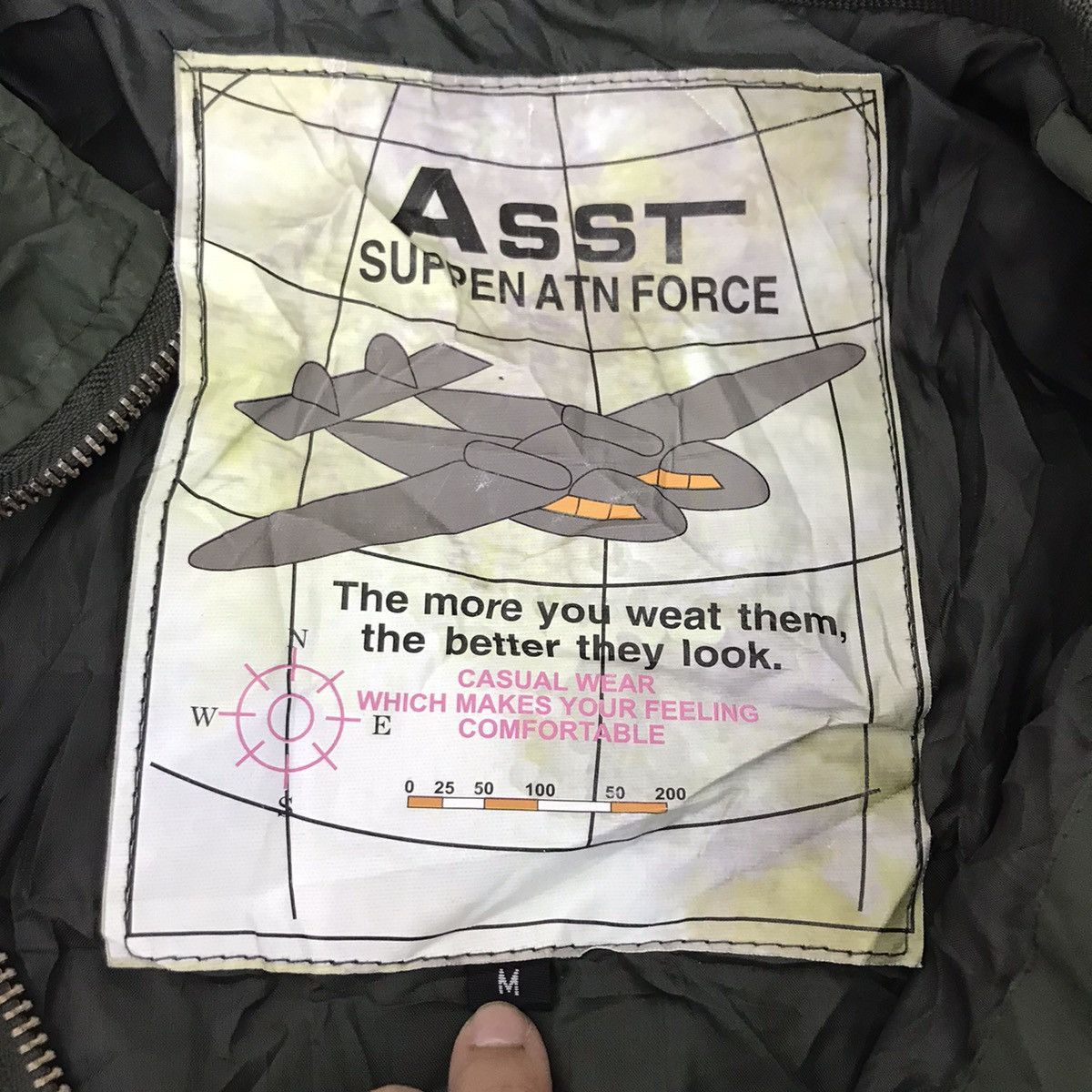 Other US AIR FORCE Asst Atn Force Flight Bomber Green ArmyJacket Size US M / EU 48-50 / 2 - 6 Thumbnail