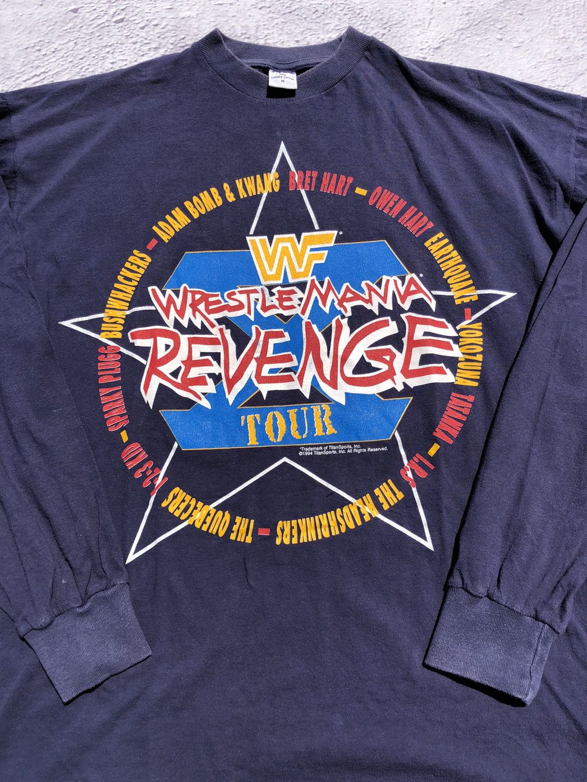 Vintage Vintage 1994 WWF Wrestlemania Revenge Owen Hart Bret Hart Size US M / EU 48-50 / 2 - 4 Thumbnail