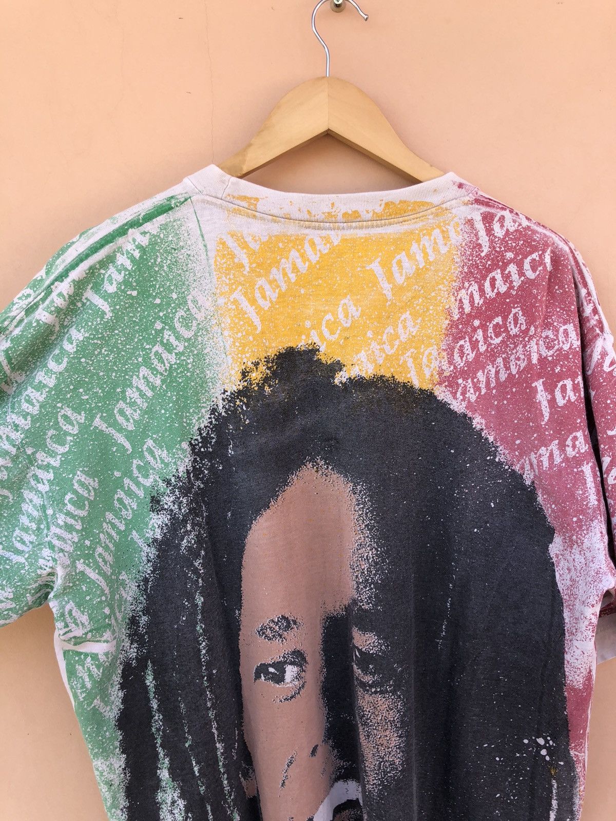Band Tees Vintage 90s Bob Marley Jamaica All Over Print Tee Size US XL / EU 56 / 4 - 6 Thumbnail