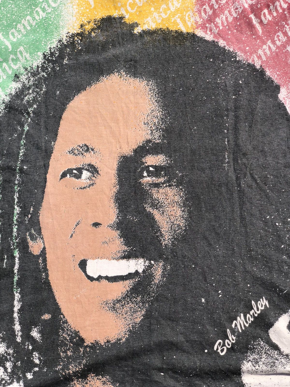 Band Tees Vintage 90s Bob Marley Jamaica All Over Print Tee Size US XL / EU 56 / 4 - 13 Thumbnail