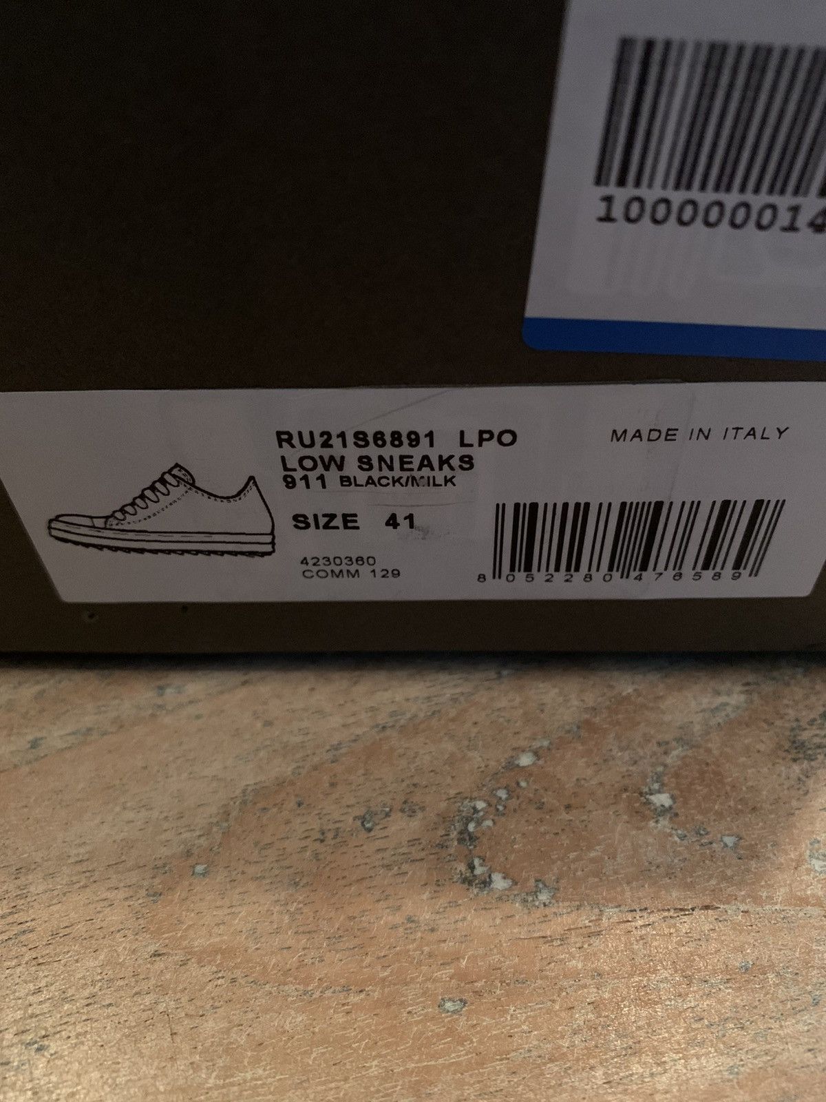 Rick Owens Mainline Ramones low top EU41 Size US 8 / EU 41 - 9 Thumbnail