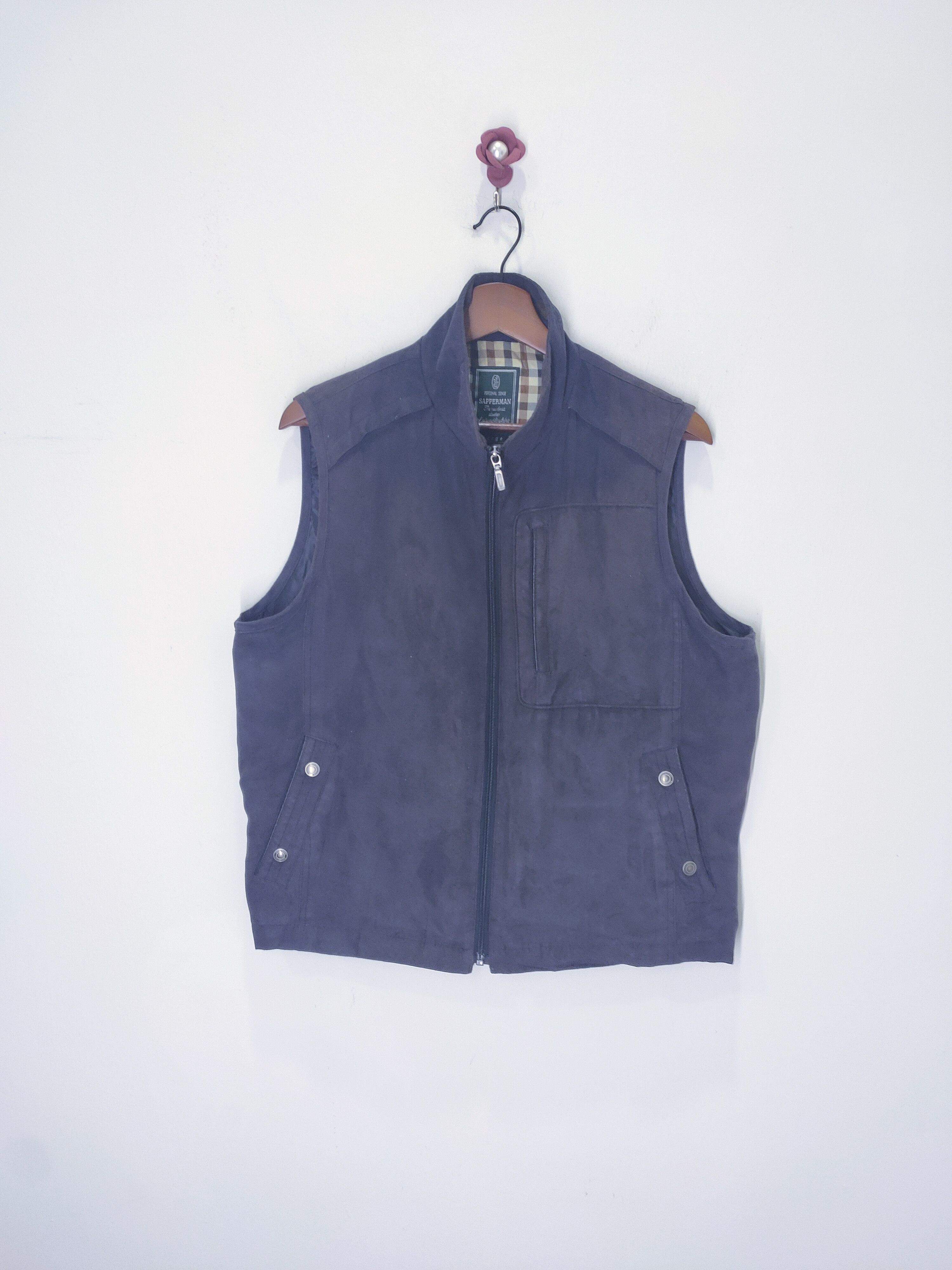 Japanese Brand SAPPERMAN Suede Tactical Multipocket Cargo Nova Vest Jacket Size US L / EU 52-54 / 3 - 3 Thumbnail