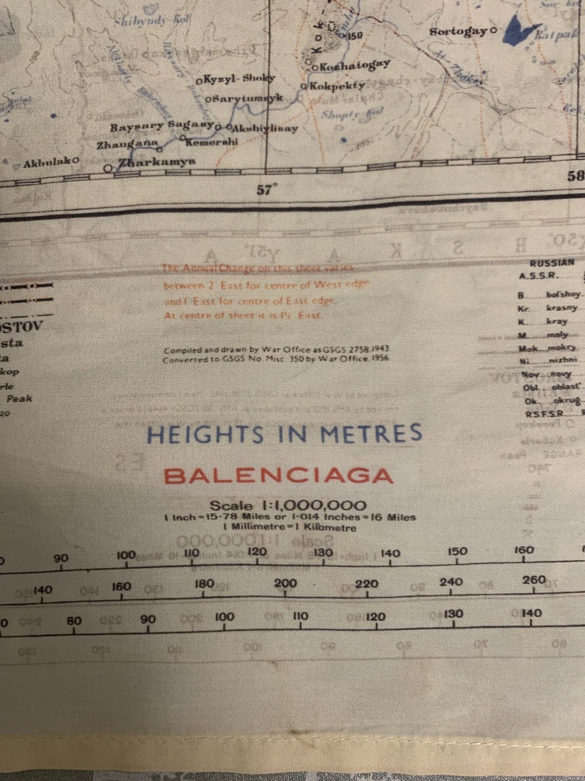 Balenciaga Foulard map Size ONE SIZE - 5 Thumbnail