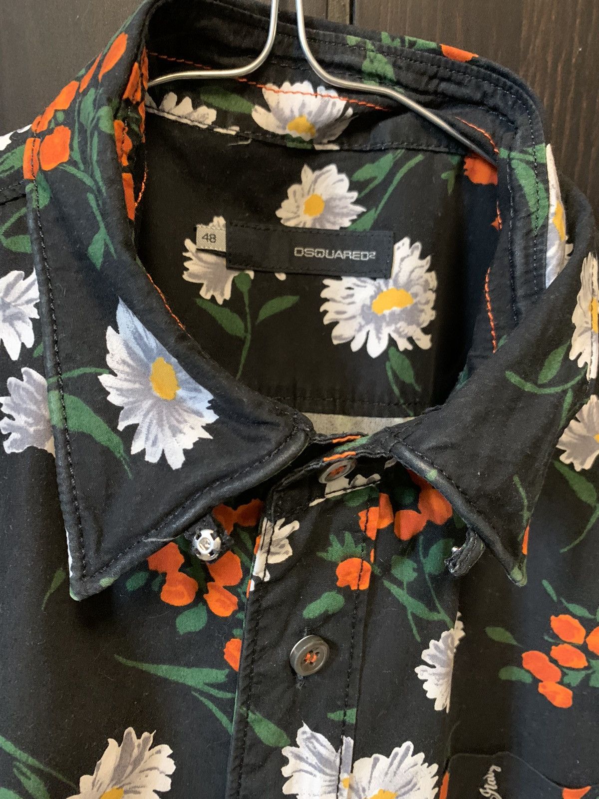 Dsquared2 Floral logo shirt Size US M / EU 48-50 / 2 - 4 Thumbnail