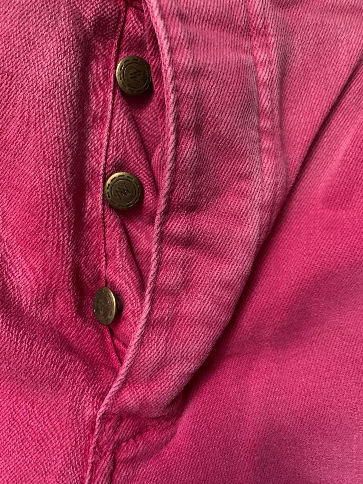 H&M × Matthew Williamson Fucsia denim studded jeans Size US 32 / EU 48 - 4 Thumbnail