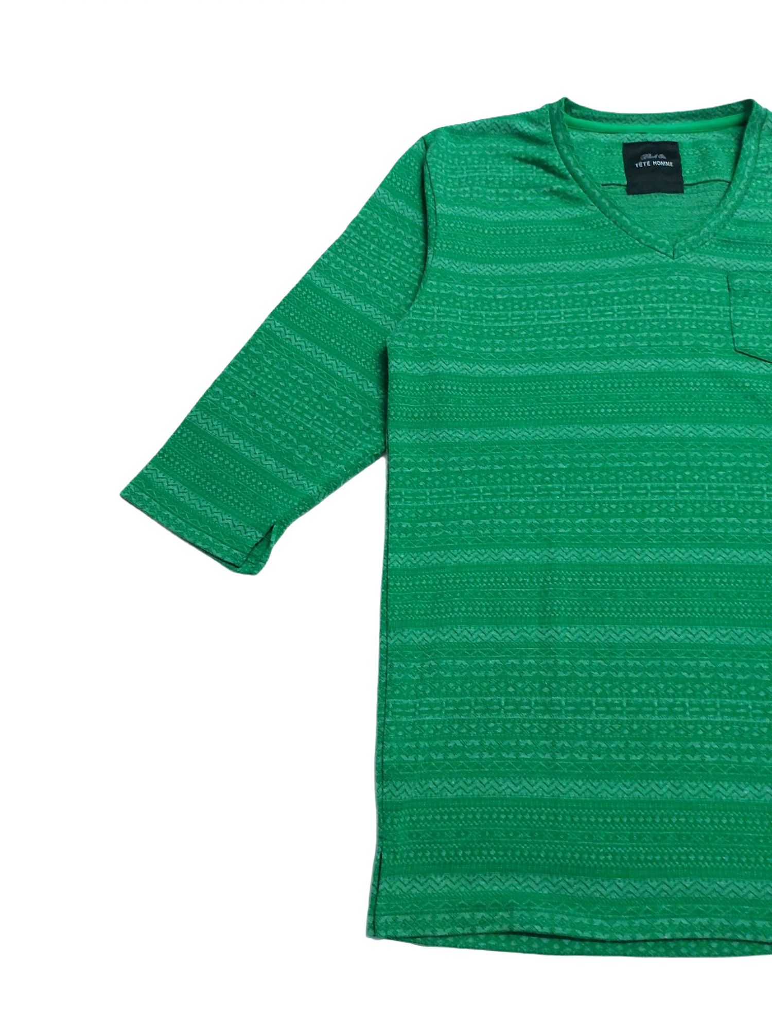 Issey Miyake × Tete Homme RARE! TETE HOMME by ISSEY MIYAKE TRIBAL NATIVE 3/4 SLEEVES Size US M / EU 48-50 / 2 - 4 Thumbnail