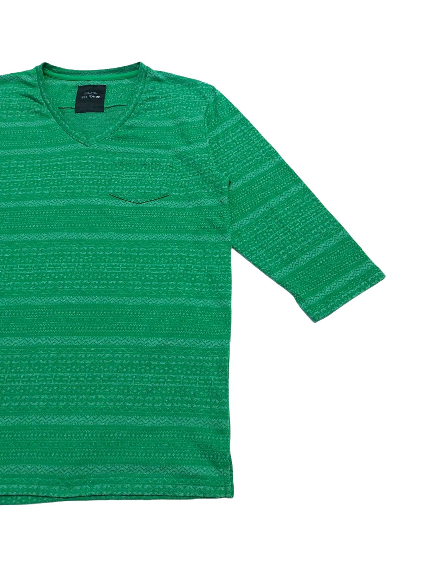 Issey Miyake × Tete Homme RARE! TETE HOMME by ISSEY MIYAKE TRIBAL NATIVE 3/4 SLEEVES Size US M / EU 48-50 / 2 - 3 Thumbnail