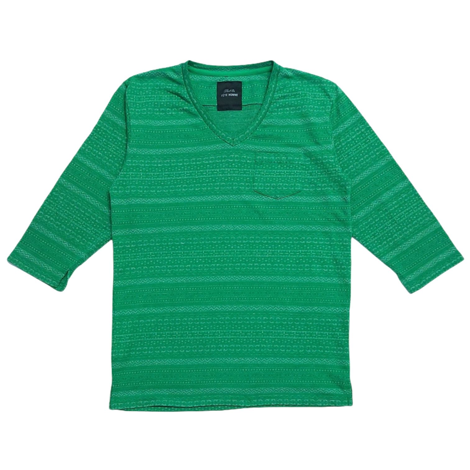 Issey Miyake × Tete Homme RARE! TETE HOMME by ISSEY MIYAKE TRIBAL NATIVE 3/4 SLEEVES Size US M / EU 48-50 / 2 - 1 Thumbnail