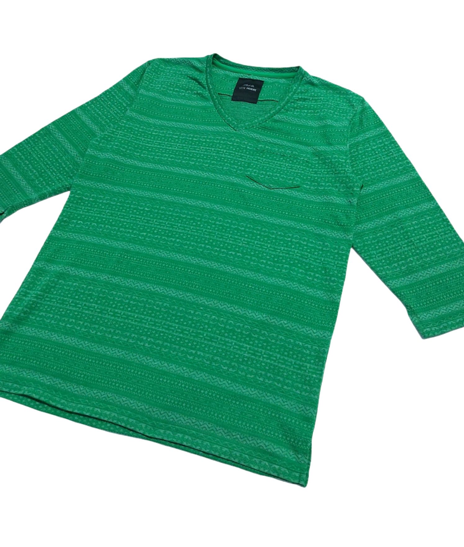 Issey Miyake × Tete Homme RARE! TETE HOMME by ISSEY MIYAKE TRIBAL NATIVE 3/4 SLEEVES Size US M / EU 48-50 / 2 - 5 Thumbnail