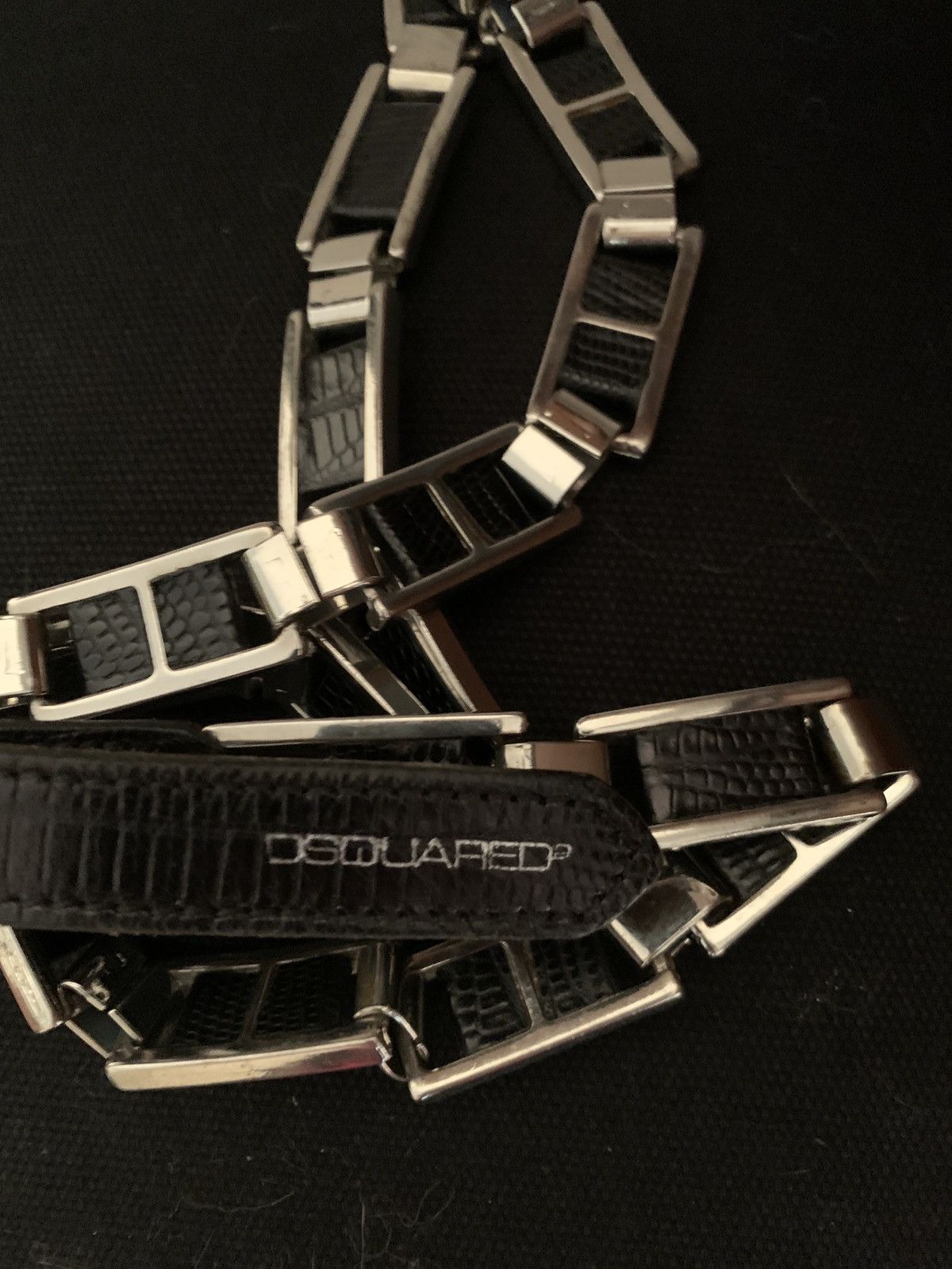 Dsquared2 Metal and leather belt Size 34 - 2 Thumbnail