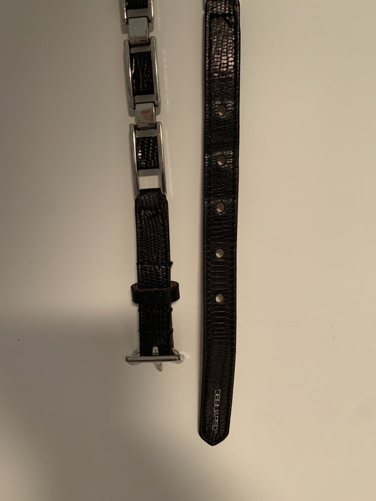 Dsquared2 Metal and leather belt Size 34 - 6 Thumbnail