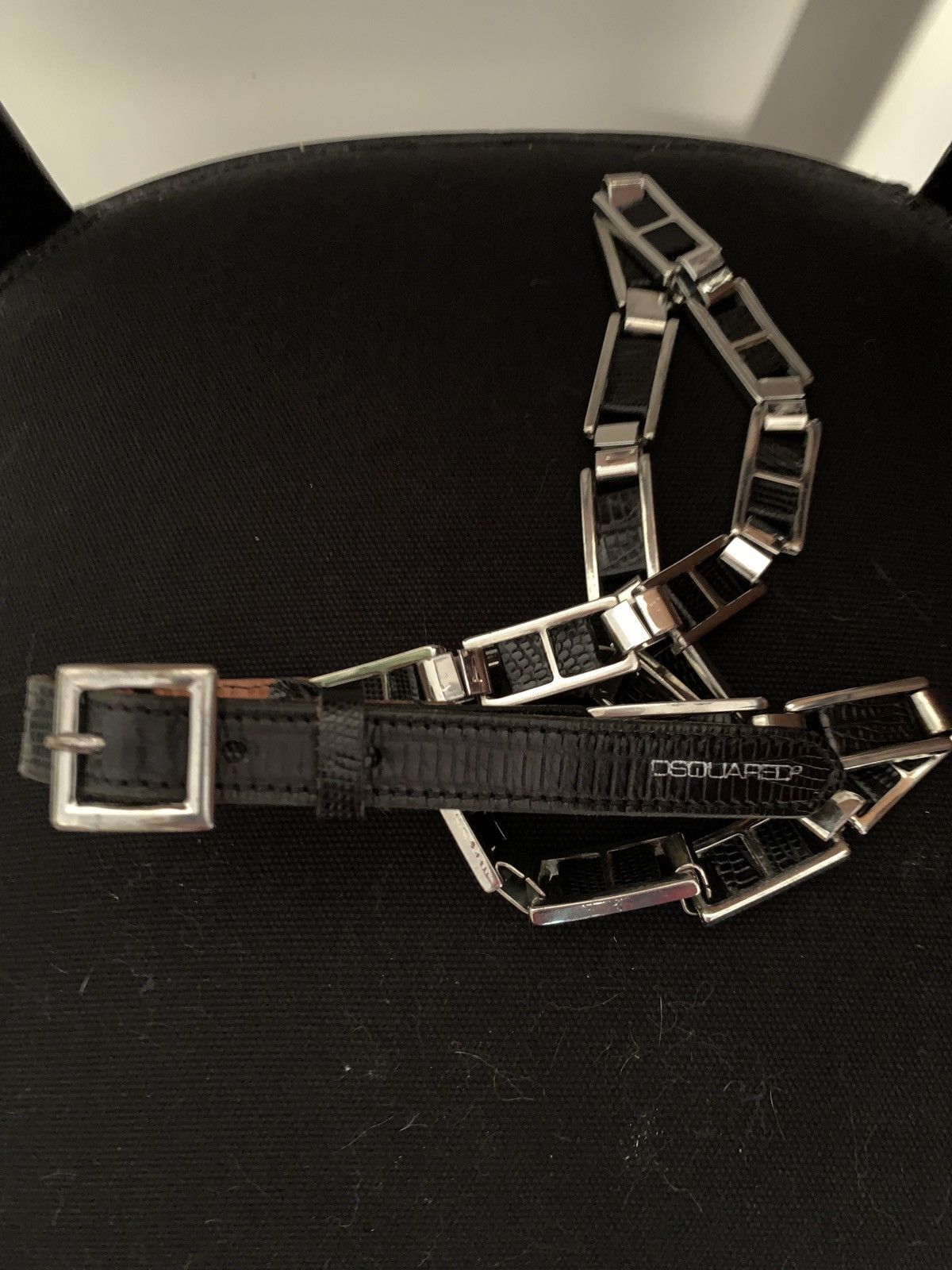 Dsquared2 Metal and leather belt Size 34 - 1 Thumbnail