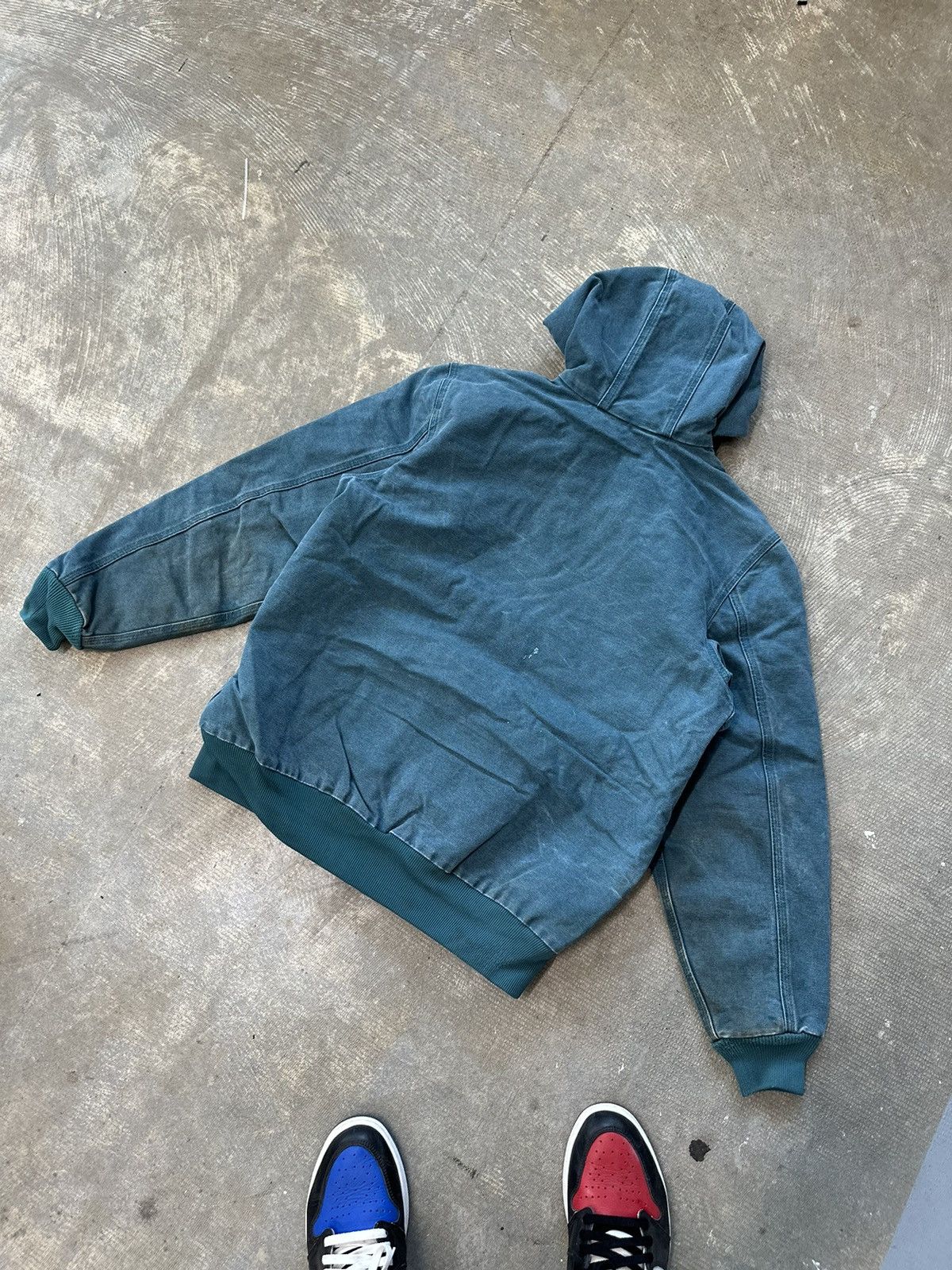 Carhartt × Vintage Vintage90s Carhartt Teal Quilted Active Hooded Jacket Size US M / EU 48-50 / 2 - 3 Thumbnail