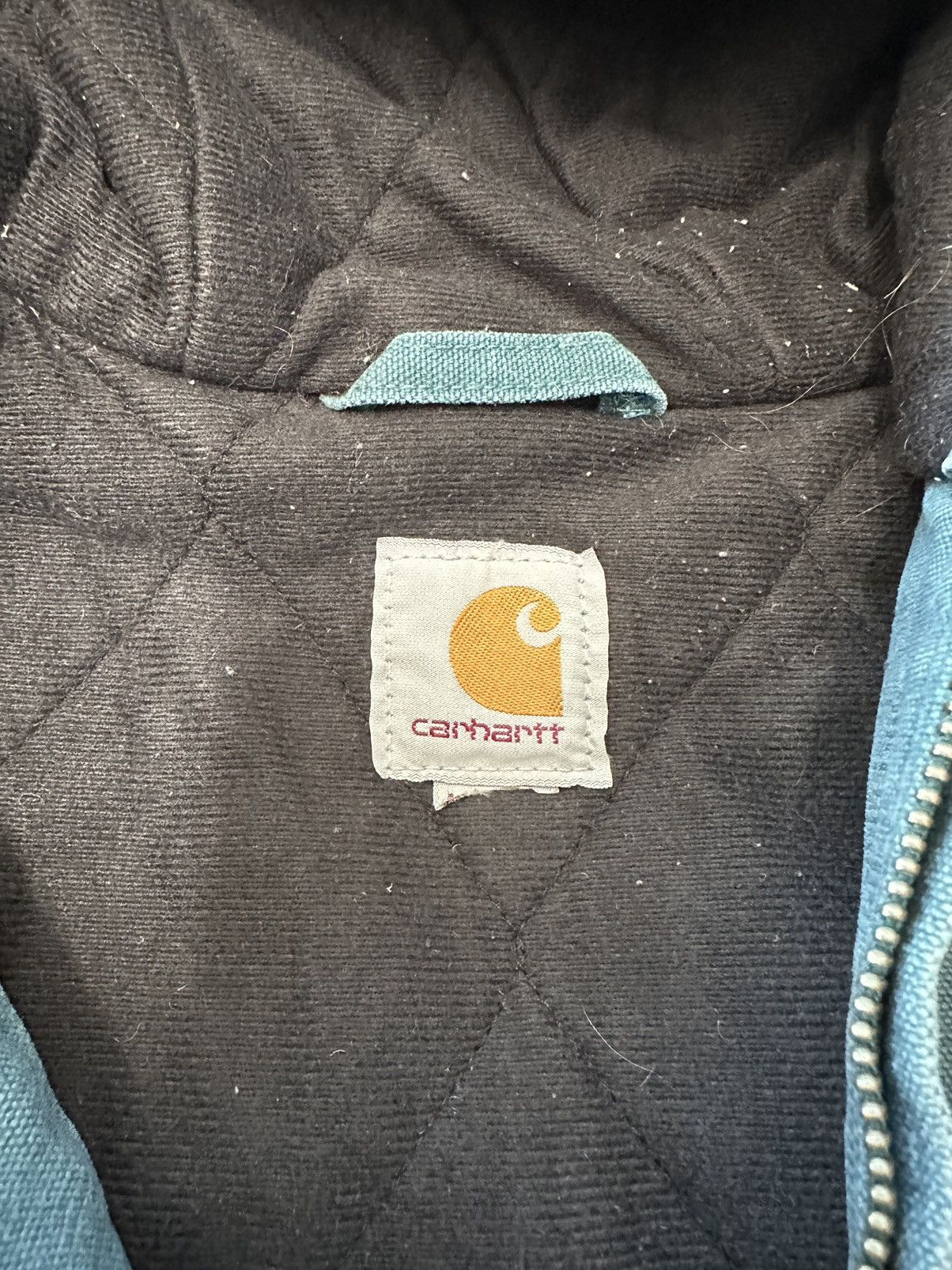 Carhartt × Vintage Vintage90s Carhartt Teal Quilted Active Hooded Jacket Size US M / EU 48-50 / 2 - 5 Thumbnail