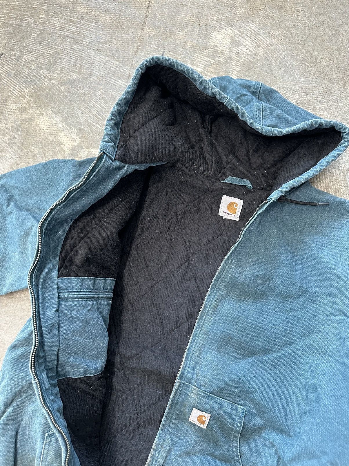 Carhartt × Vintage Vintage90s Carhartt Teal Quilted Active Hooded Jacket Size US M / EU 48-50 / 2 - 4 Thumbnail