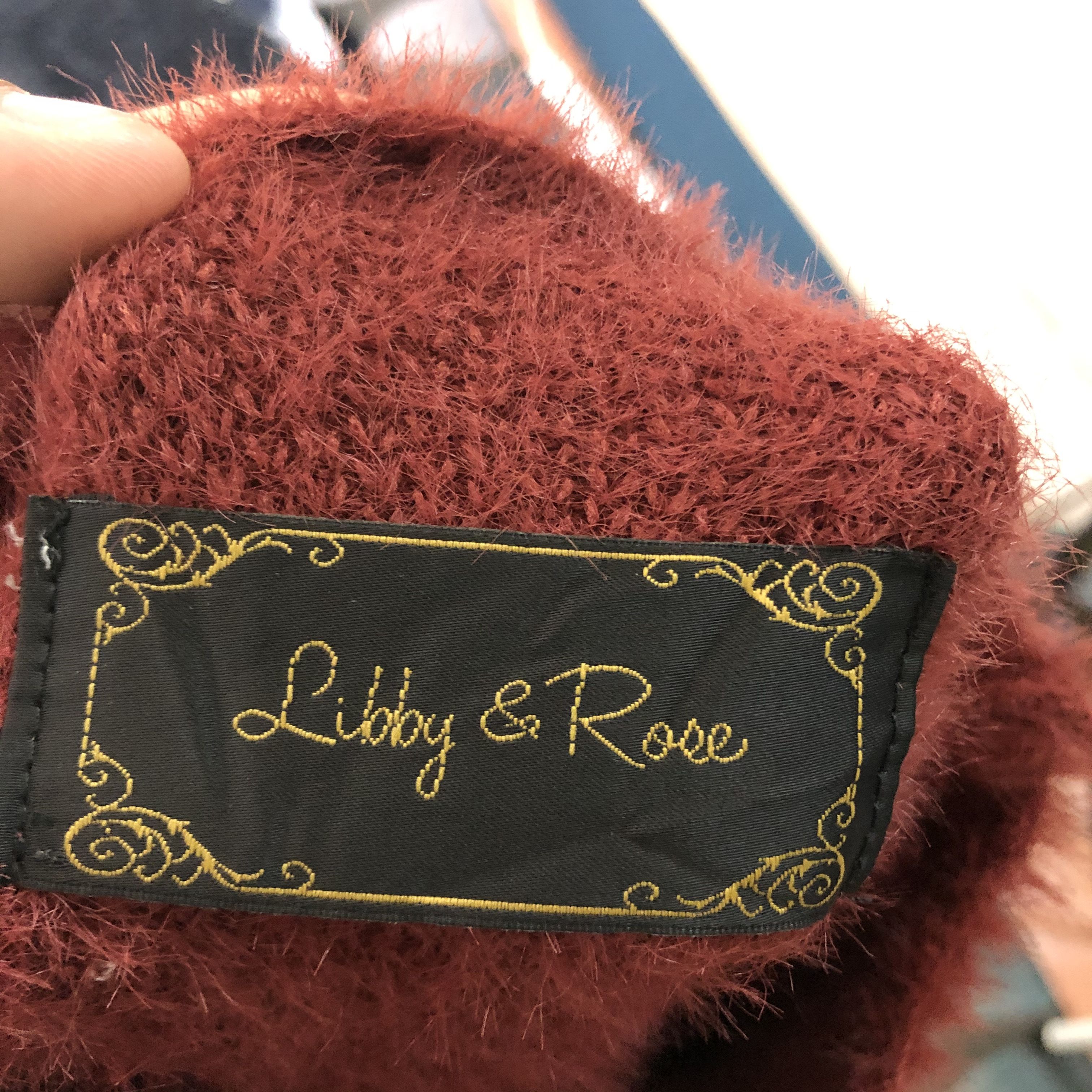 Aran Isles Knitwear DLL Lobby & Rose mohair maroon shag shaggy knitwear #c022 Size S / US 4 / IT 40 - 15 Thumbnail
