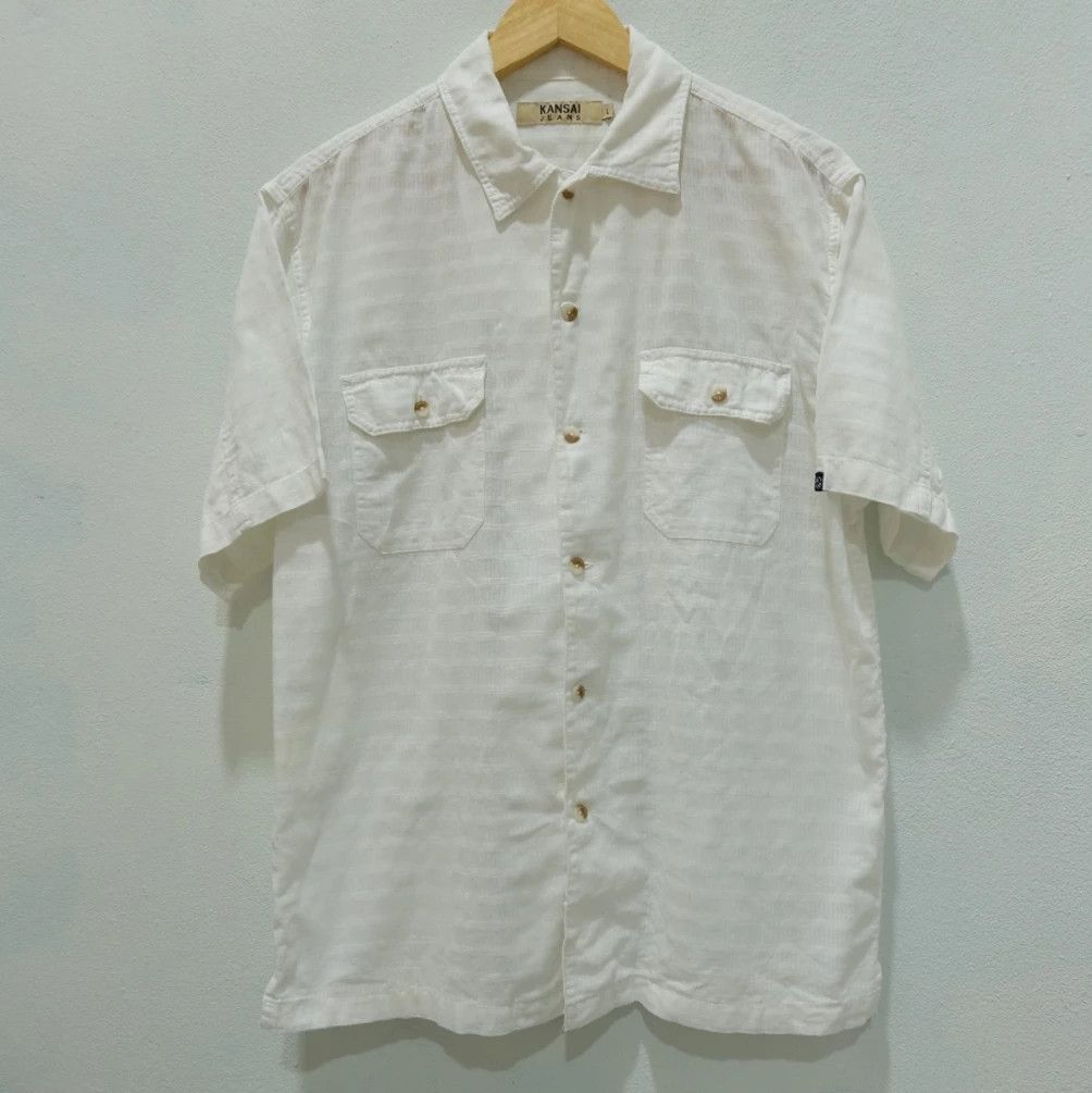 Kansai Yamamoto KANSAI JEANS By Kansai Yamamoto Button Up Shirt Size US L / EU 52-54 / 3 - 2 Thumbnail