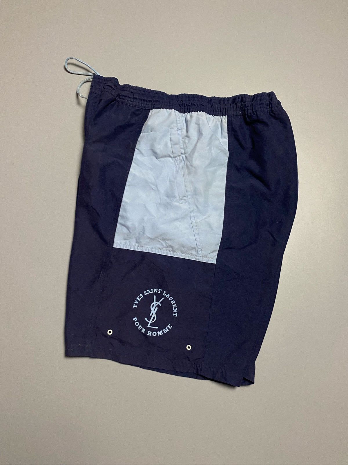 Vintage × Yves Saint Laurent Vintage YSL Yves Saint Laurent big logo Shorts Size US 37 - 2 Thumbnail