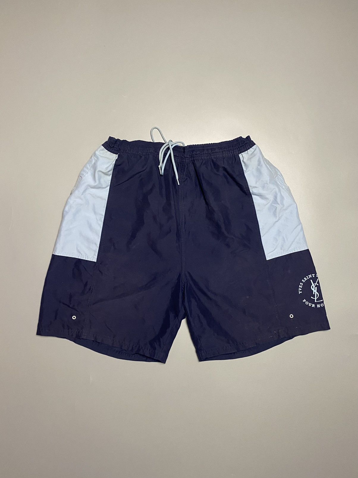 Vintage × Yves Saint Laurent Vintage YSL Yves Saint Laurent big logo Shorts Size US 37 - 1 Thumbnail