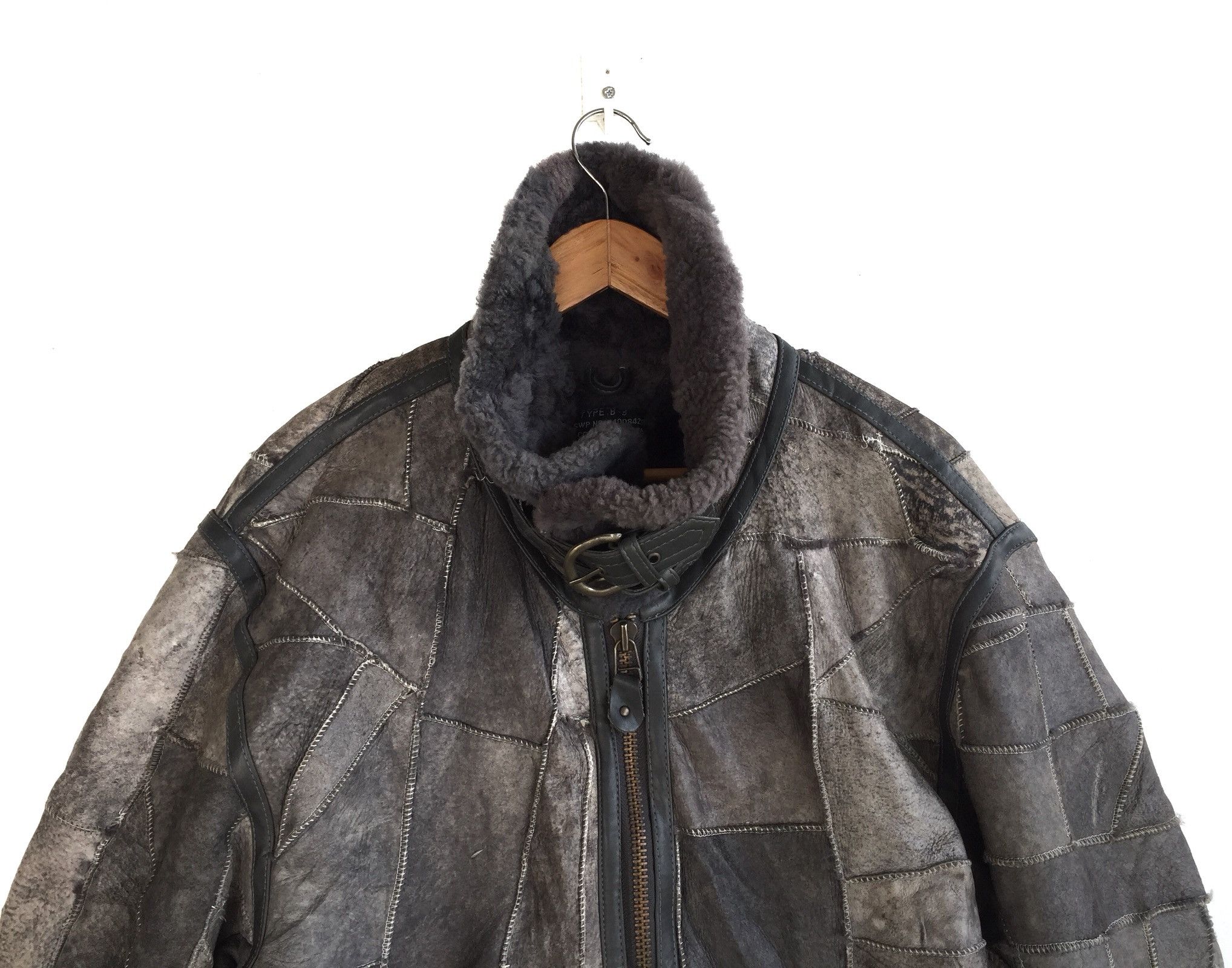 Other B 3 Shearling Jacket Leather Patchwork Bomber Military Size US M / EU 48-50 / 2 - 3 Thumbnail