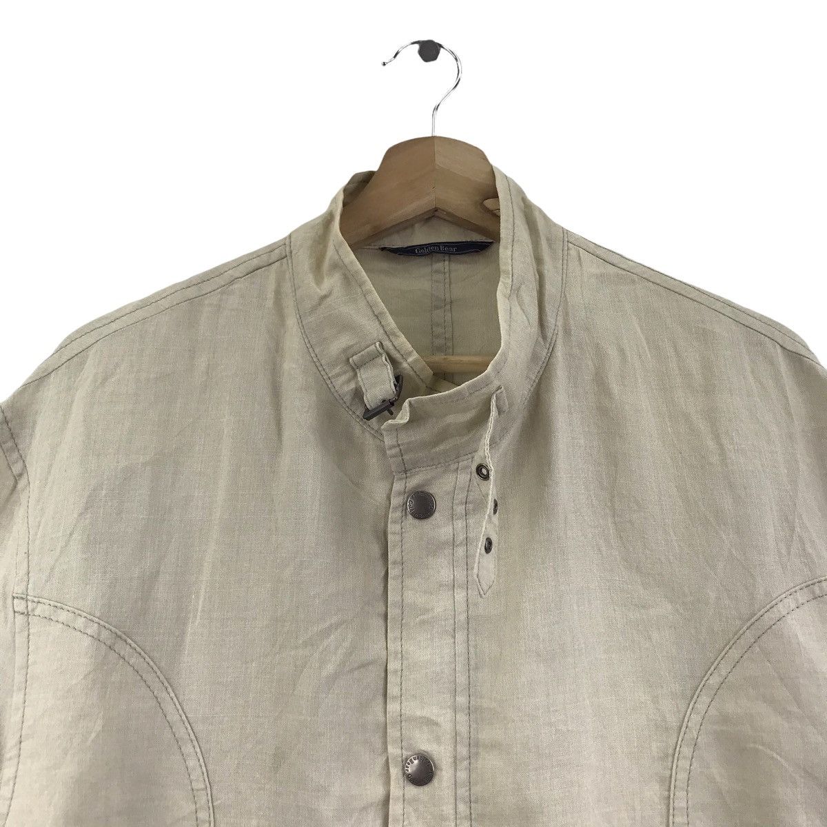Golden Bear Vintage GOLDEN BEAR Linen Beige Coat Jacket Size US M / EU 48-50 / 2 - 2 Thumbnail