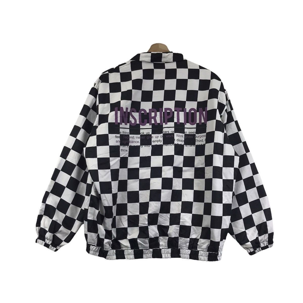 Japanese Brand WEGO INSCRIPTION Japanese Brand Check Bomber Jacket Size US L / EU 52-54 / 3 - 1 Thumbnail
