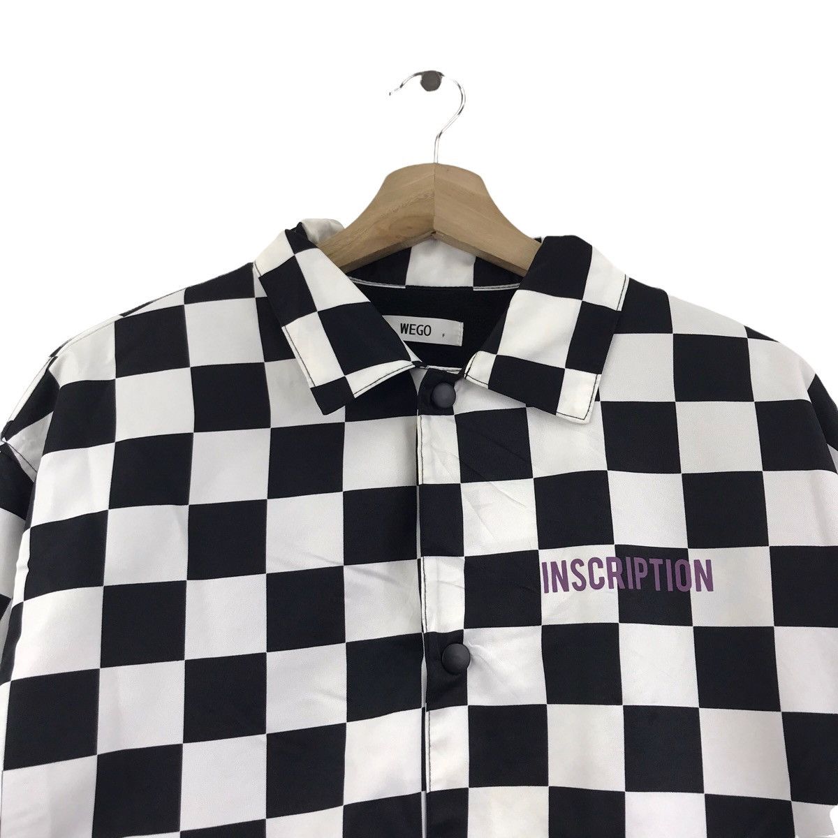 Japanese Brand WEGO INSCRIPTION Japanese Brand Check Bomber Jacket Size US L / EU 52-54 / 3 - 4 Thumbnail