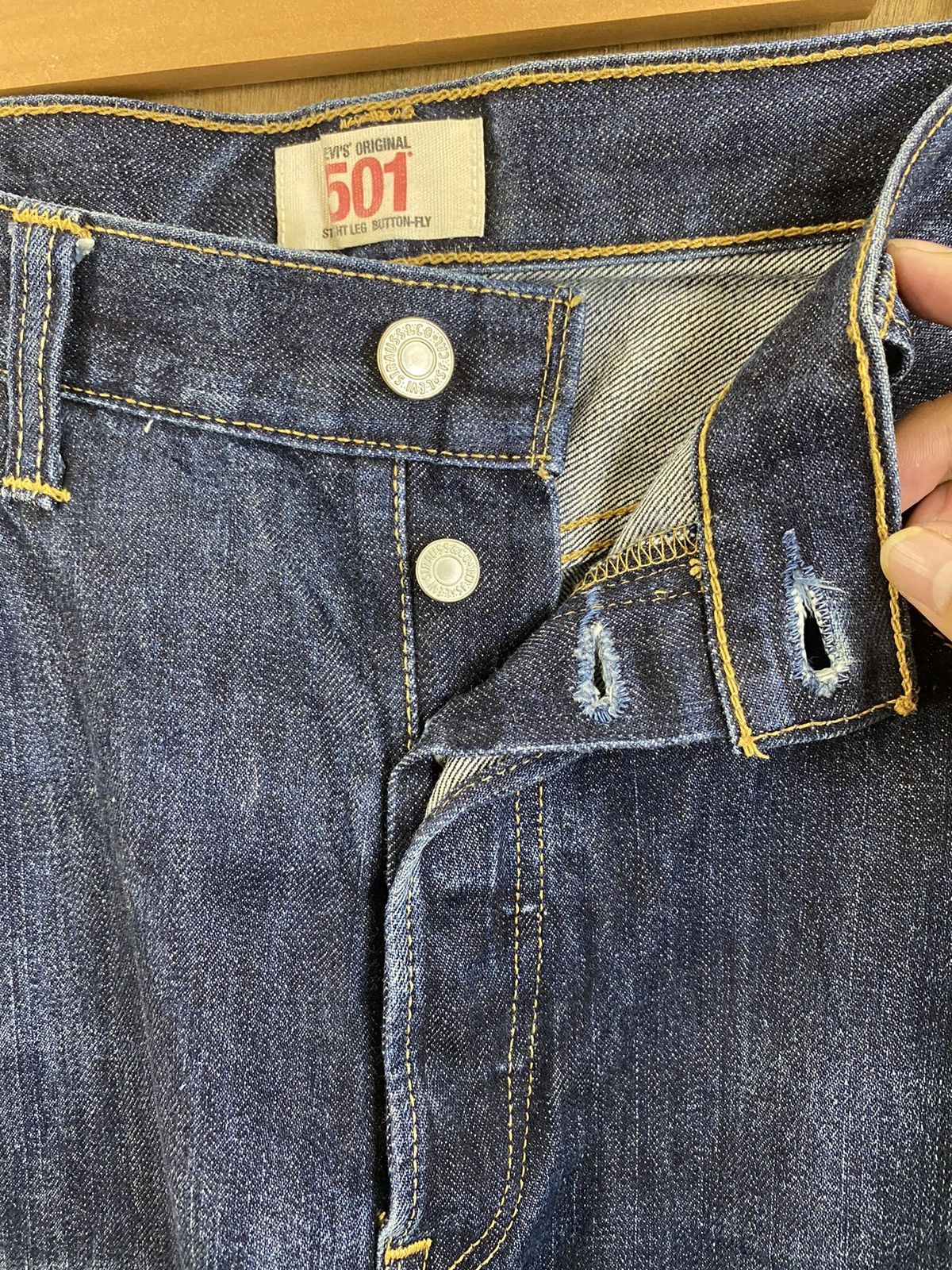 Levi's 501 Levi’s Blue distressed Denim Pants #B541 Size US 36 / EU 52 - 18 Thumbnail