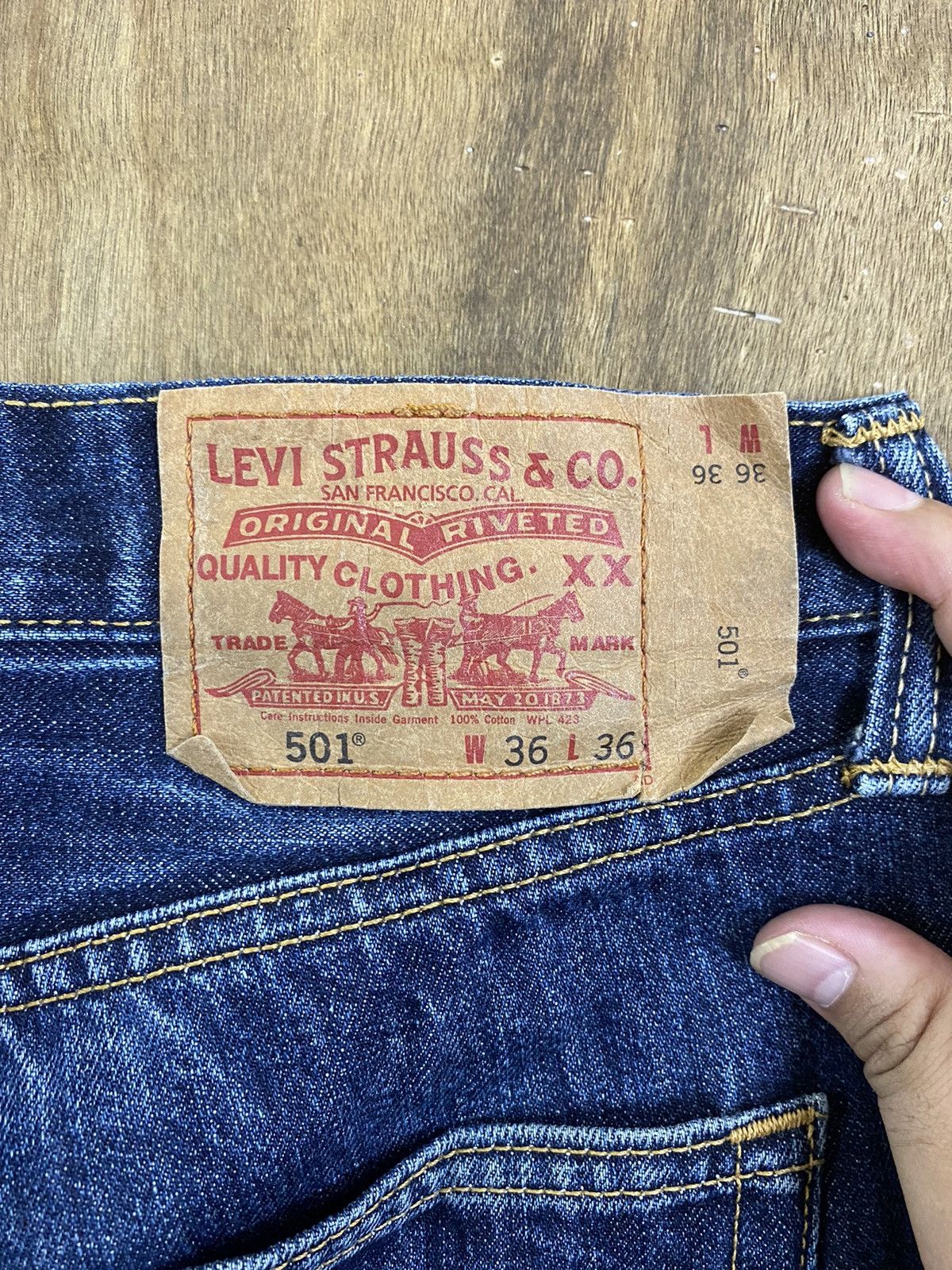 Levi's 501 Levi’s Blue distressed Denim Pants #B541 Size US 36 / EU 52 - 14 Thumbnail