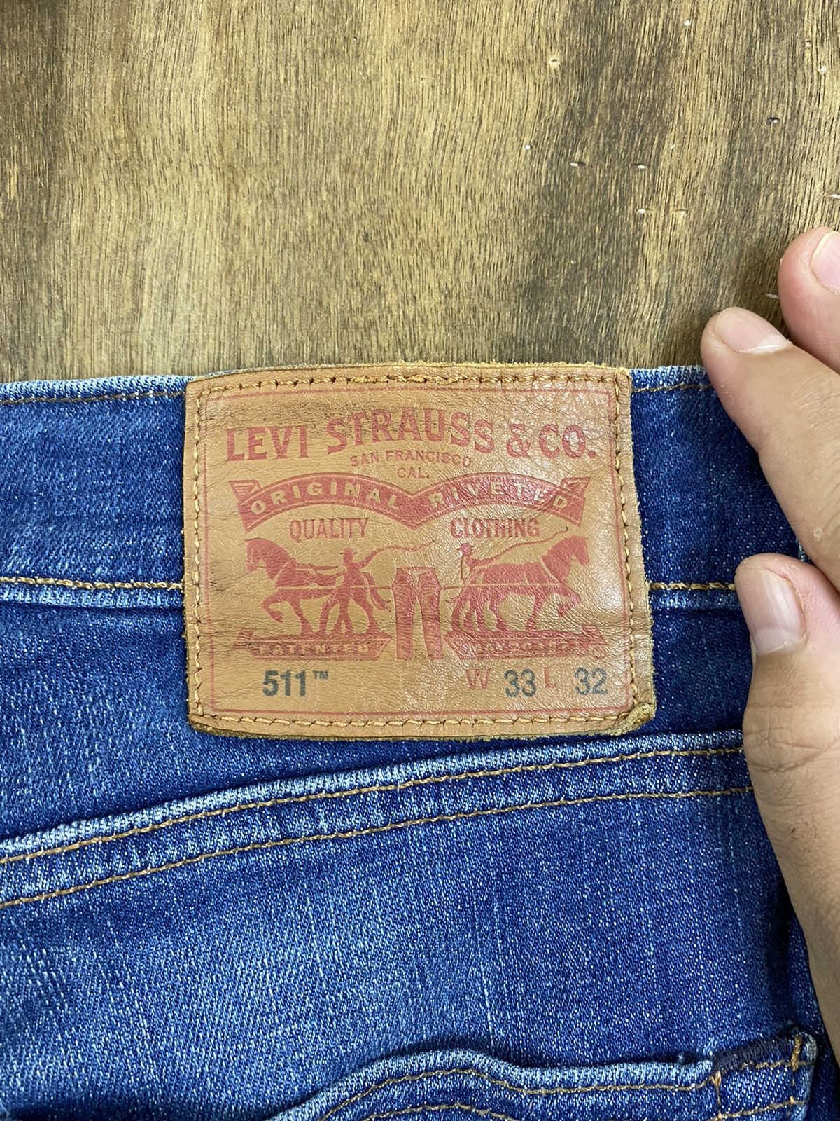 Levi's DLS 511 Levi’s Blue Distressed Denim vintage #BB537 Size US 32 / EU 48 - 11 Thumbnail